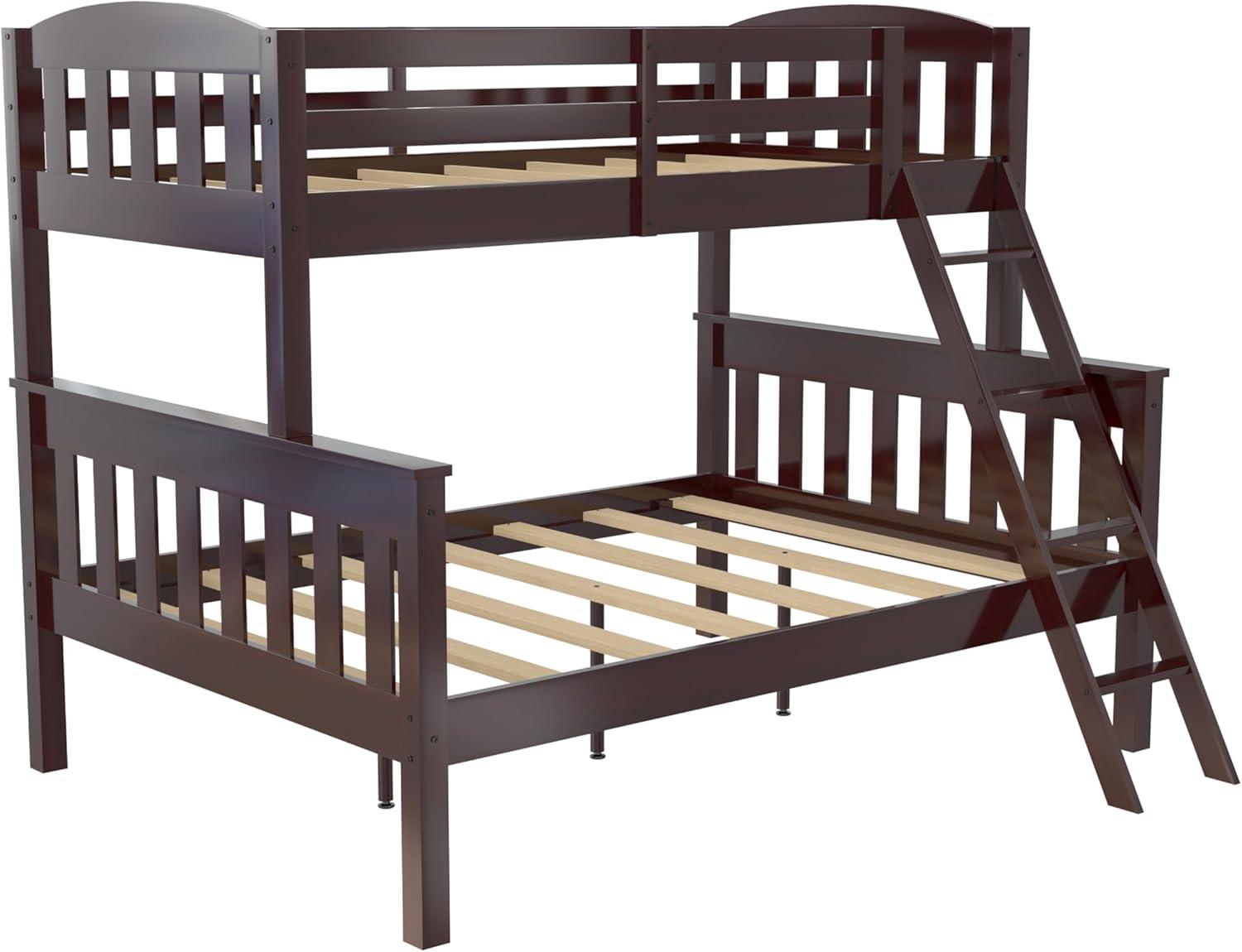 DHP Airlie Twin-Over-Full Bunk Bed with Ladder, Espresso