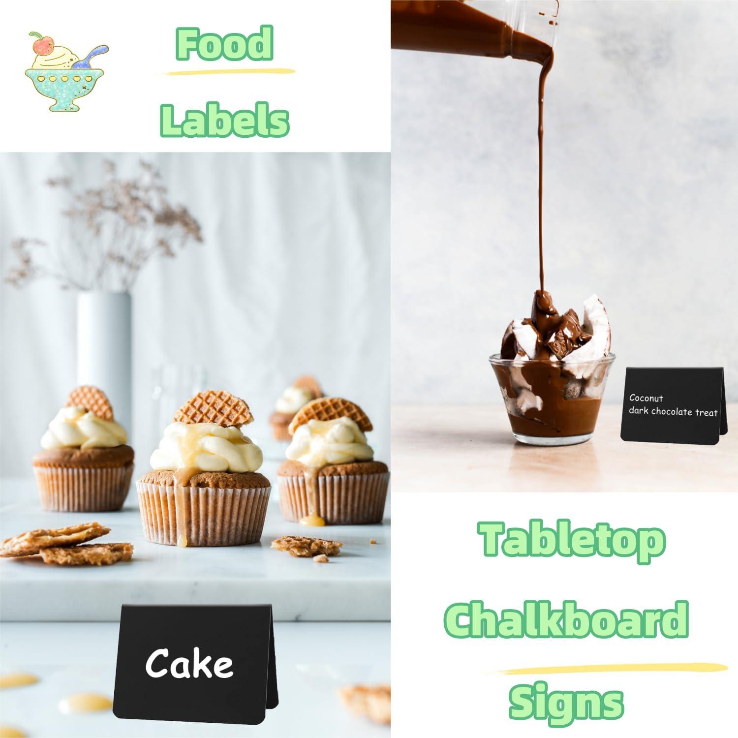 Food Labels for Party Buffet, 20PCS Reusable Reserved Table Signs
