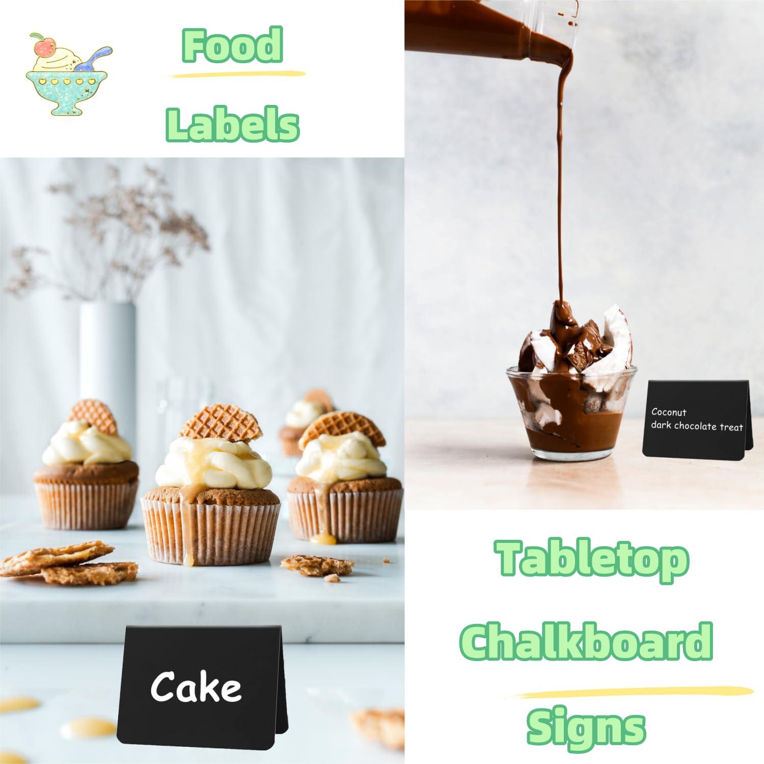 Food Labels for Party Buffet, 20PCS Reusable Reserved Table Signs