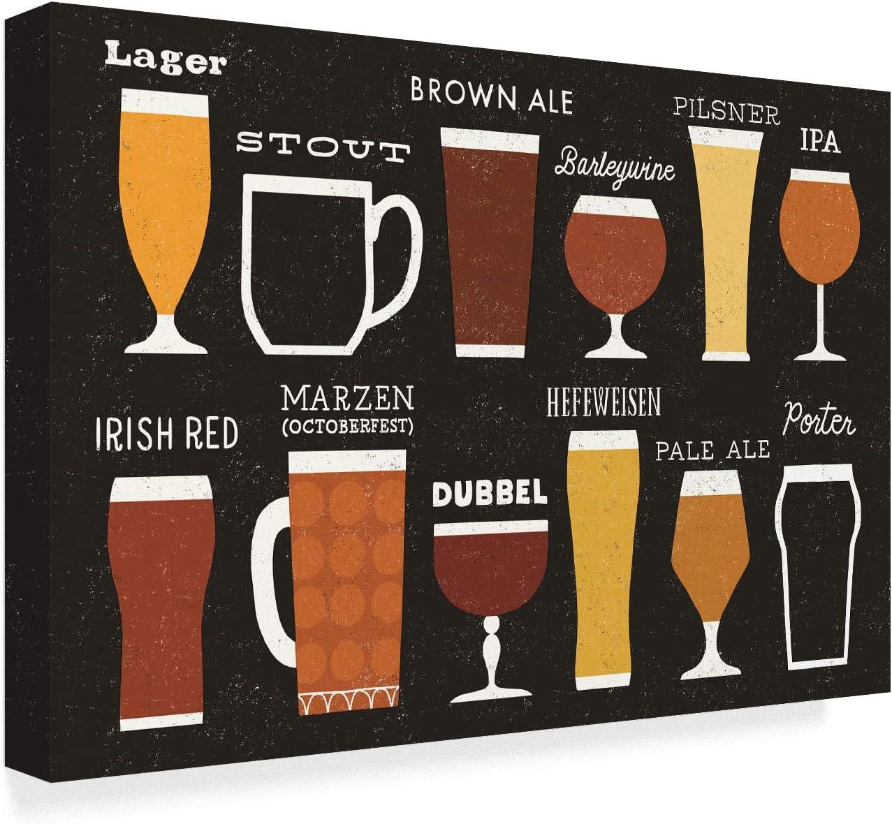 Art.com Craft Beer List Art Print by Michael Mullan, 24" x 16"