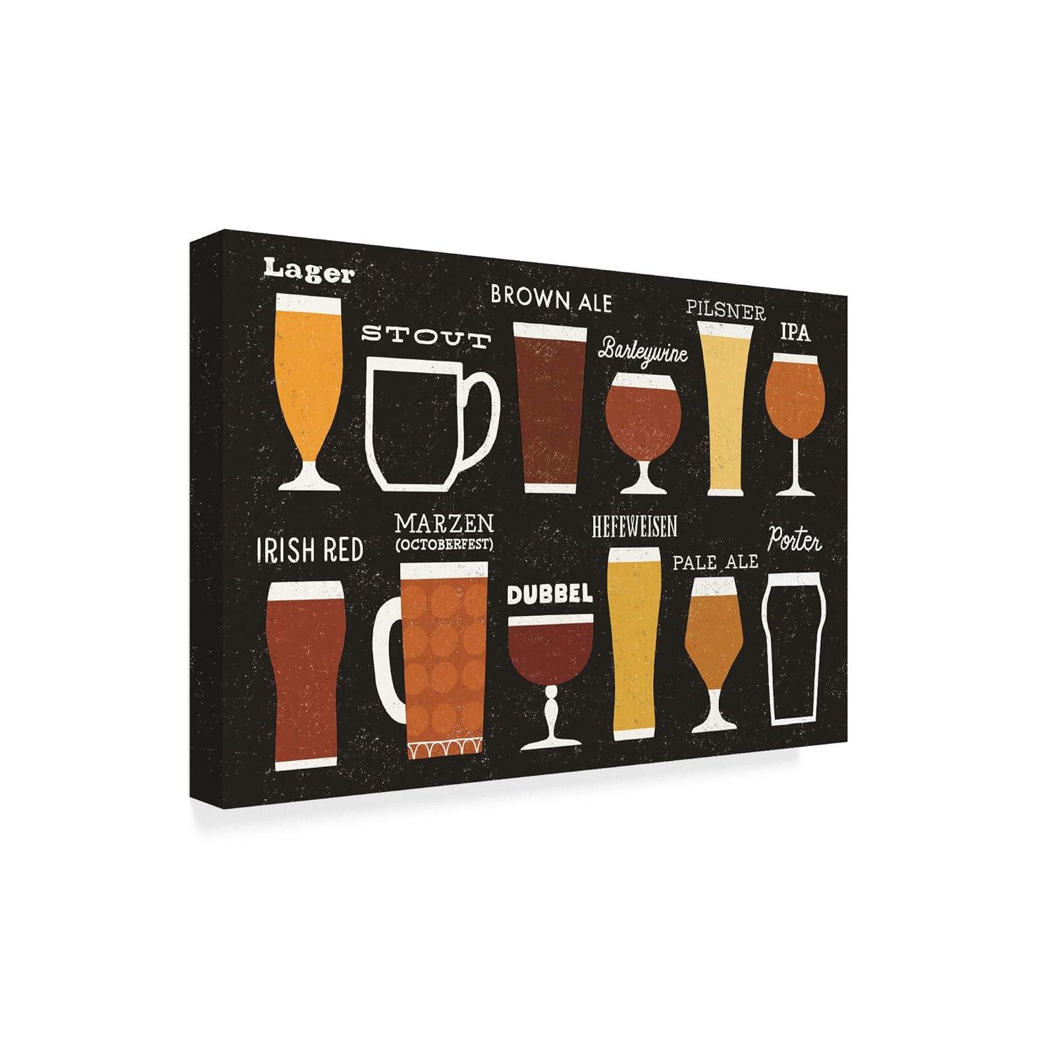 Art.com Craft Beer List Art Print by Michael Mullan, 24" x 16"