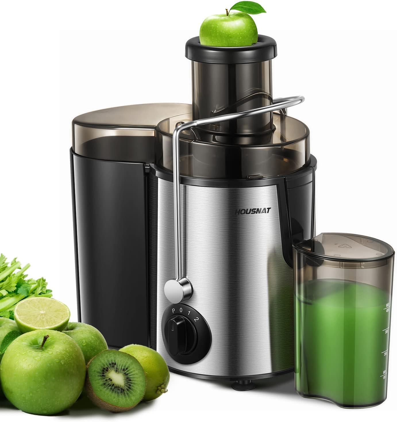 HOUSNAT Juicer Machines Vegetable and Fruit with 3-Speed Setting, Upgraded Version 400W Motor