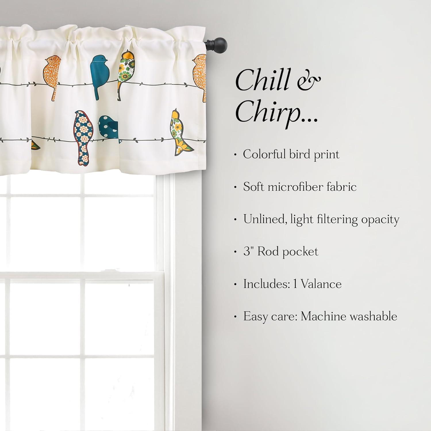 Torre & Tagus Rowley Birds Tailored 52'' W Window Valance
