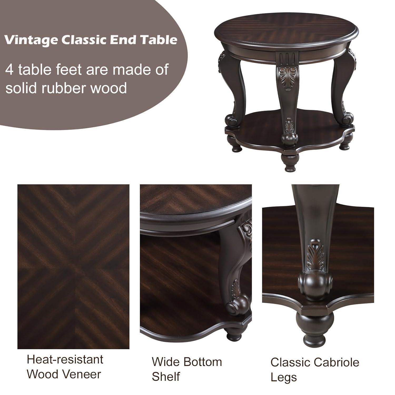 World Menagerie Living Room Coffee Table Set, Coffee Table & Two End Side Table 3-Piece Set Coffee Set