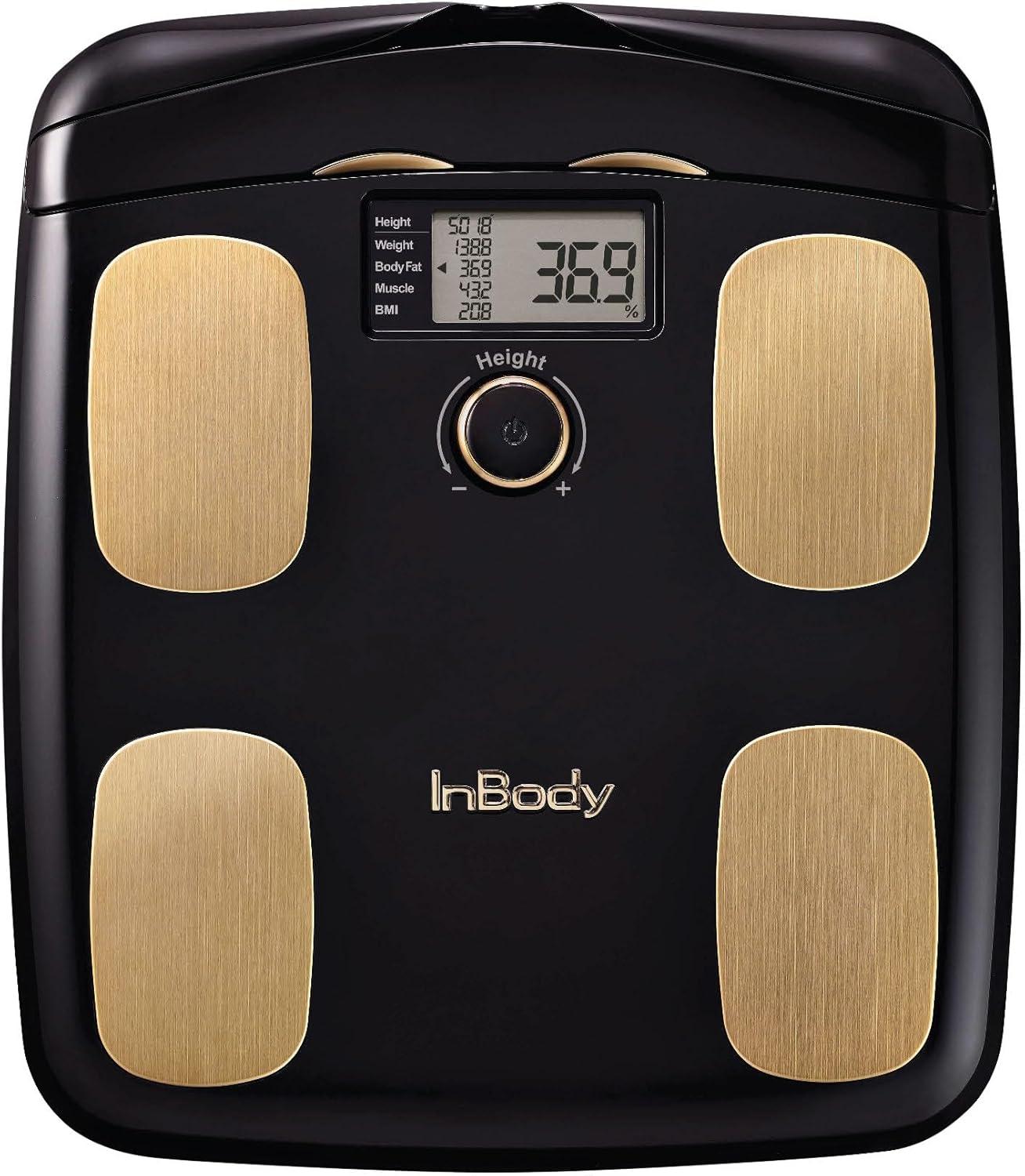 InBody H20N - Smart Full Body Composition Analyzer Scale, BMI, Body Fat, Muscle Mass, Bluetooth Connection - Midnight Black
