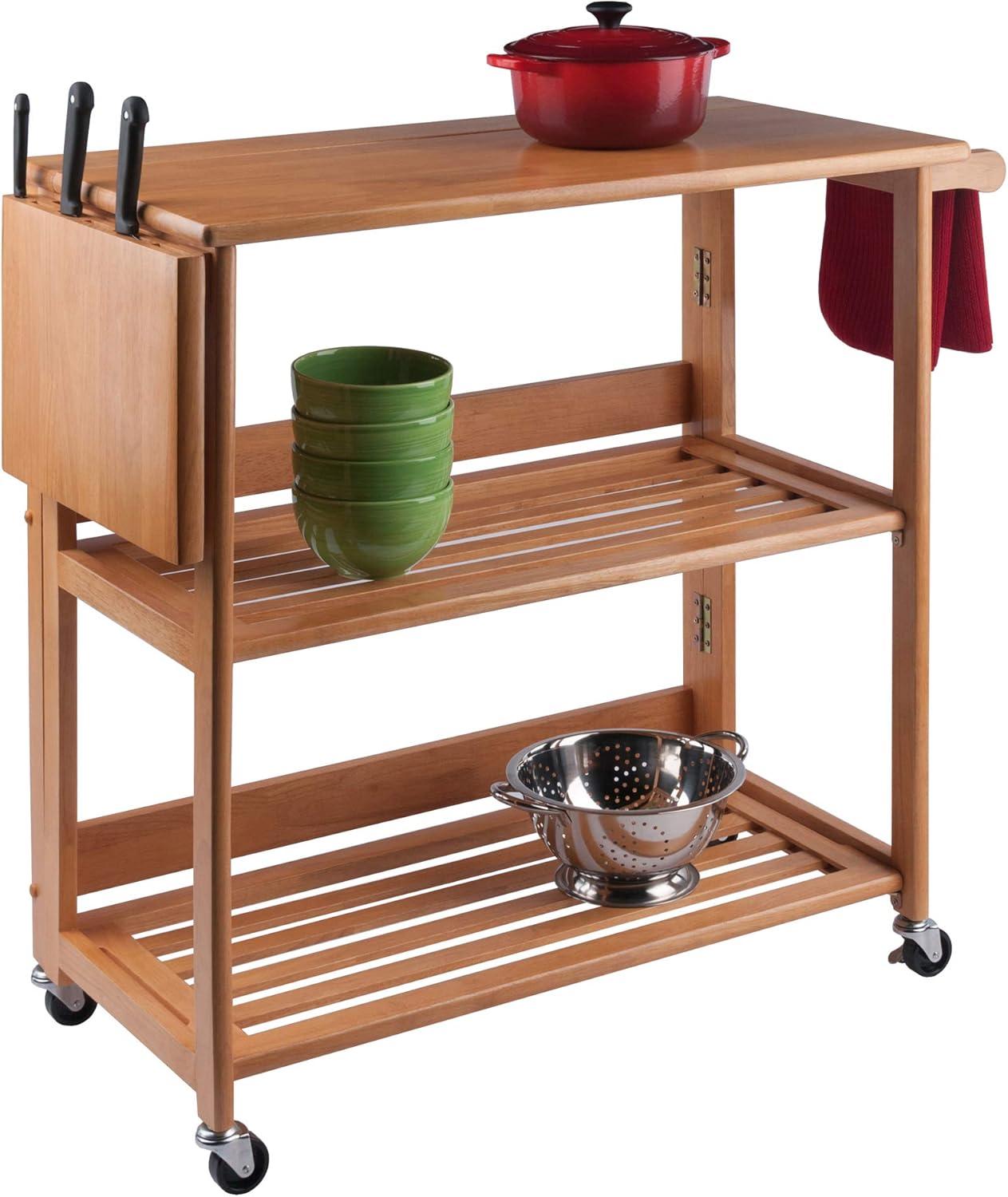 Winsome Radley Kitchen Cart, Light Oak