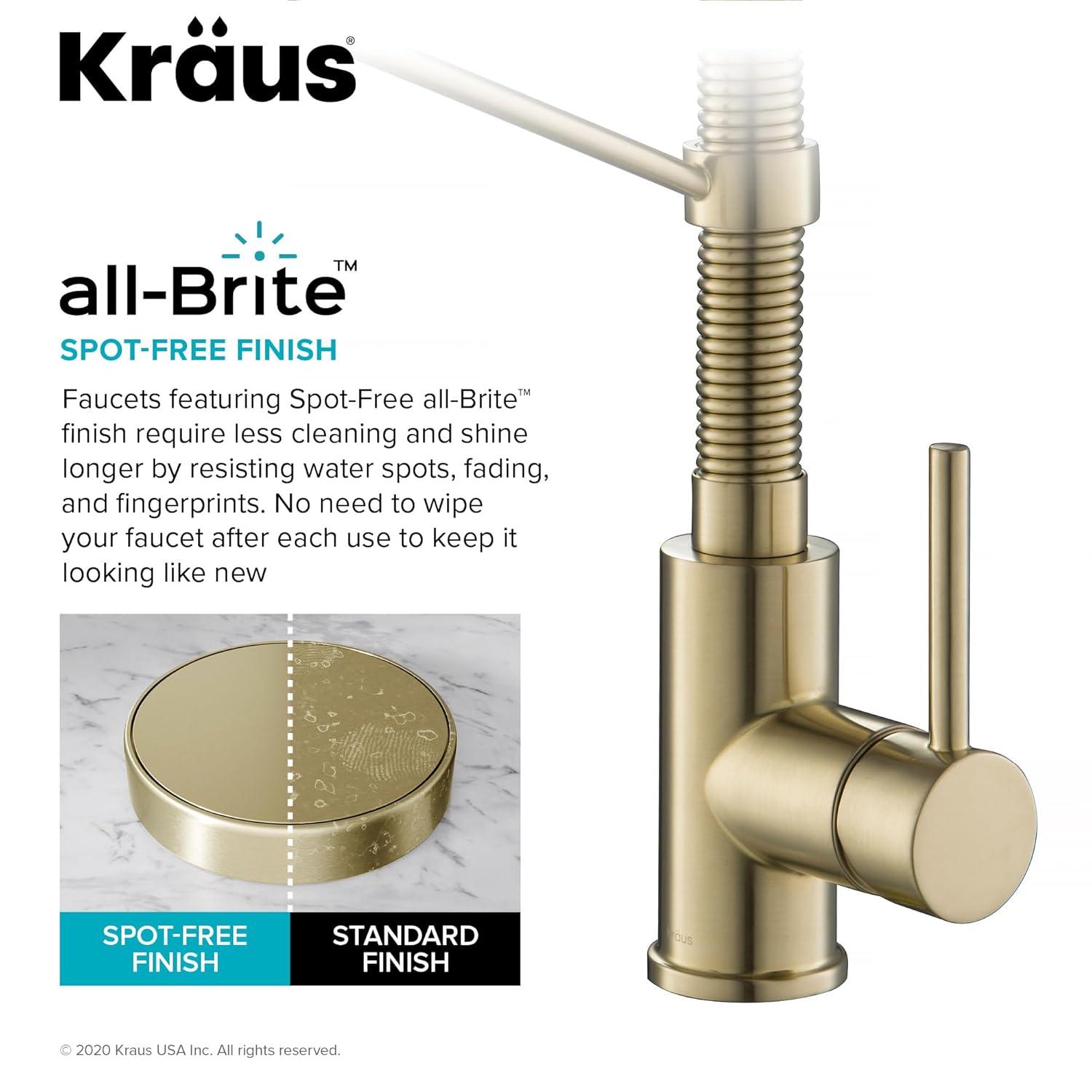 KRAUS Bolden Commercial Style 2-Function Single Handle Pull Down Kitchen Faucet with Soap Dispenser