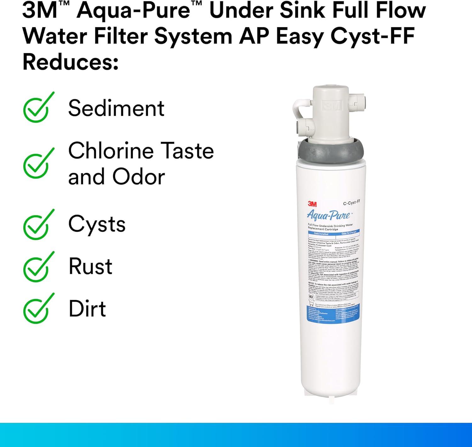 3M Aqua-Pure White Under Sink Water Filter System