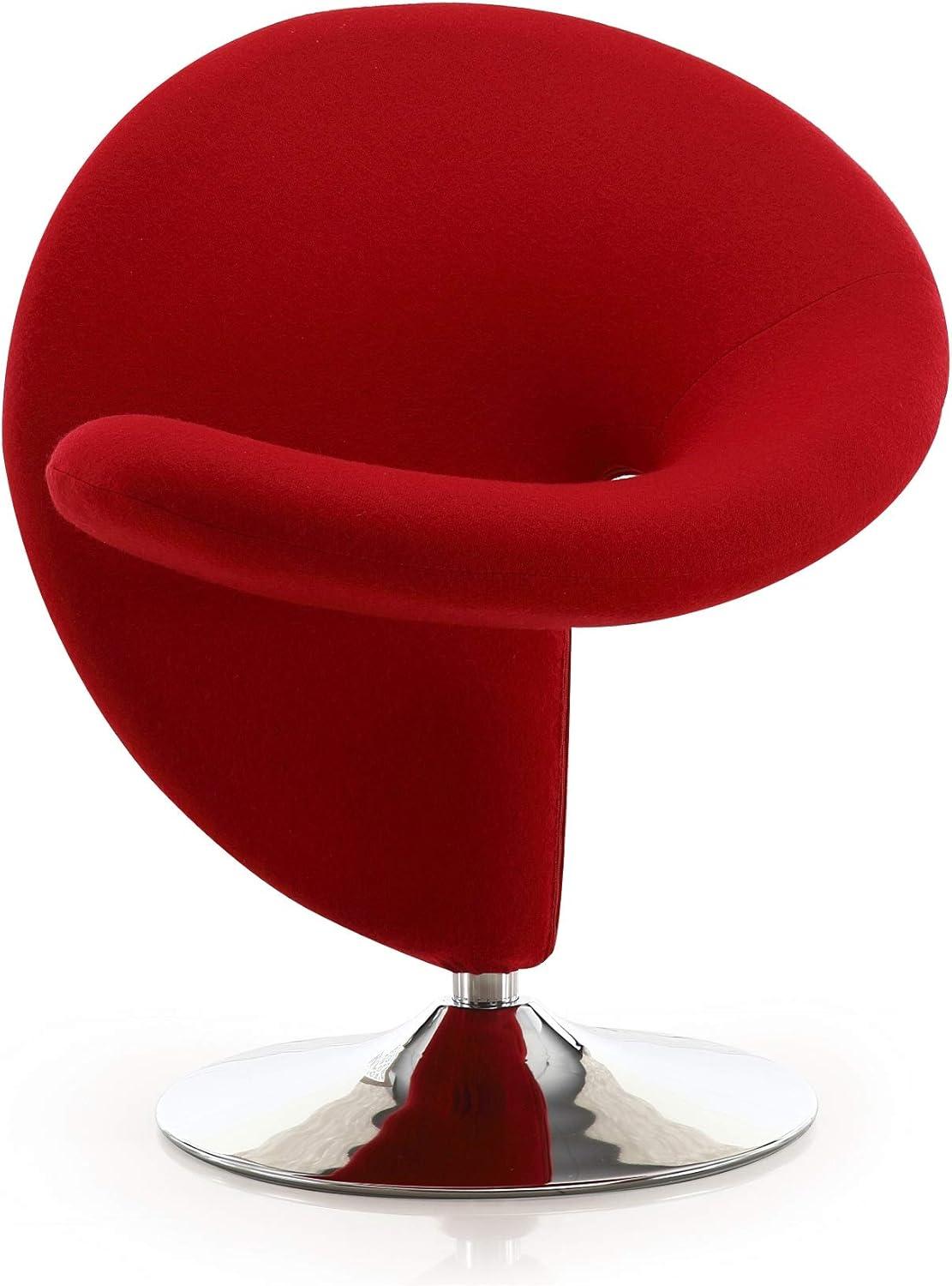 Curl Upholstered Swivel Accent Chair