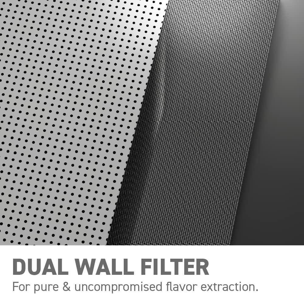 Black Stainless Steel 40oz Portable Cold Brew Coffee Maker