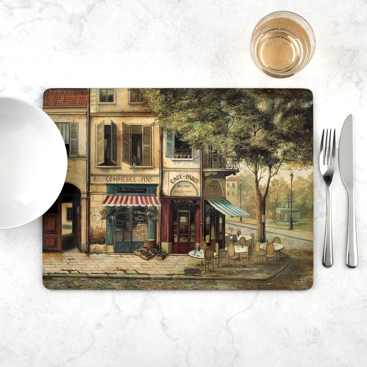 Pimpernel Parisian Scenes Placemats Set of 4 - 15.7 x 11.7 Inch