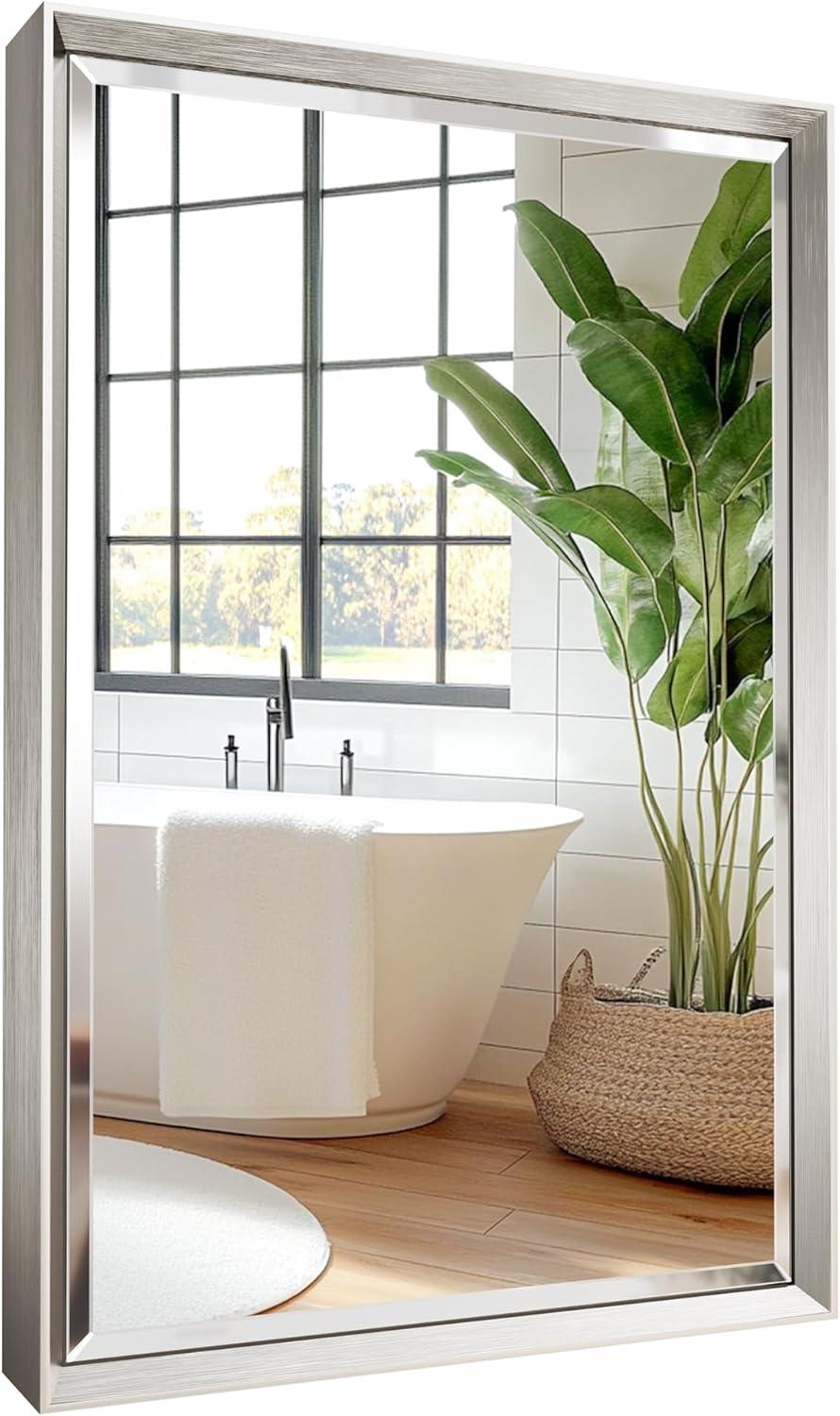 Lohoski Decorative Wall Mirror Beveled Design, Bathroom Vanity Mirror Accent Mirror Finish