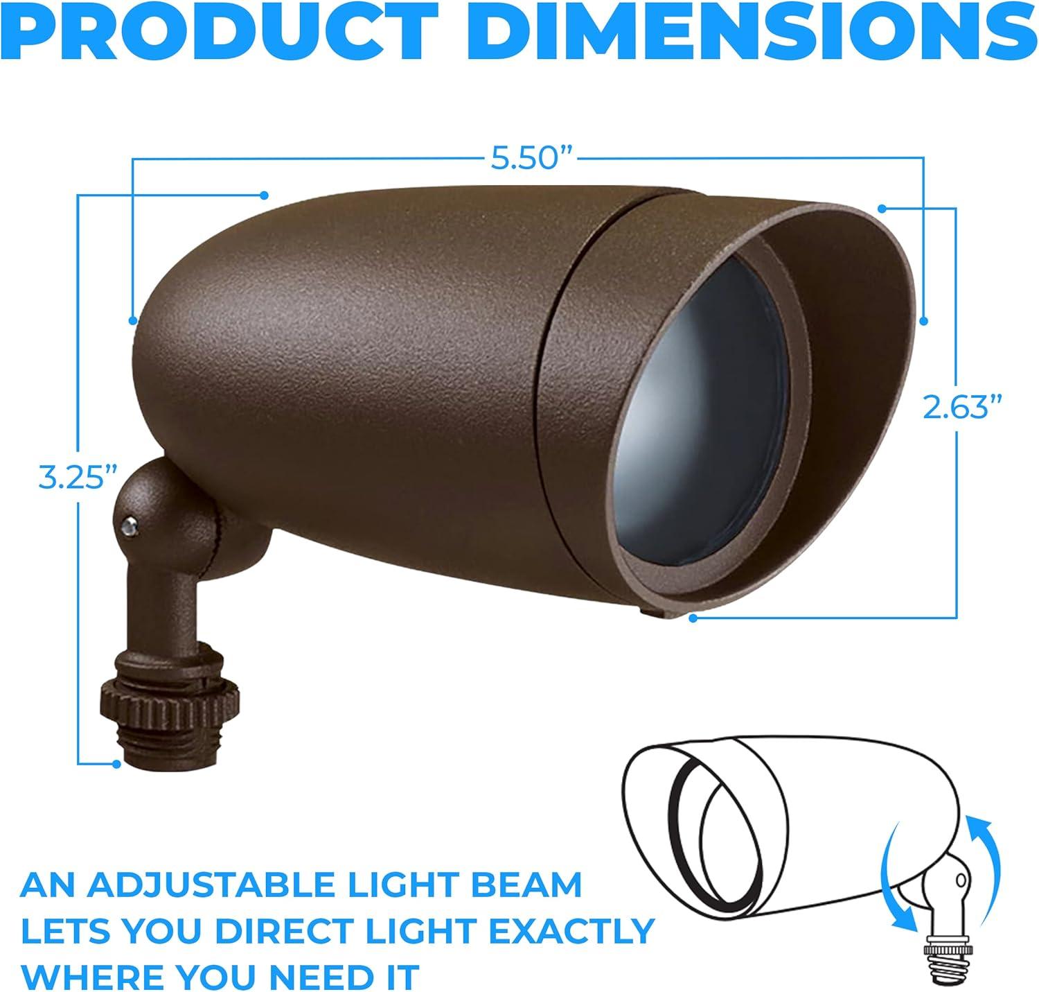 Nuvo 60 Degree Integrated LED Landscape Metal Flood Light