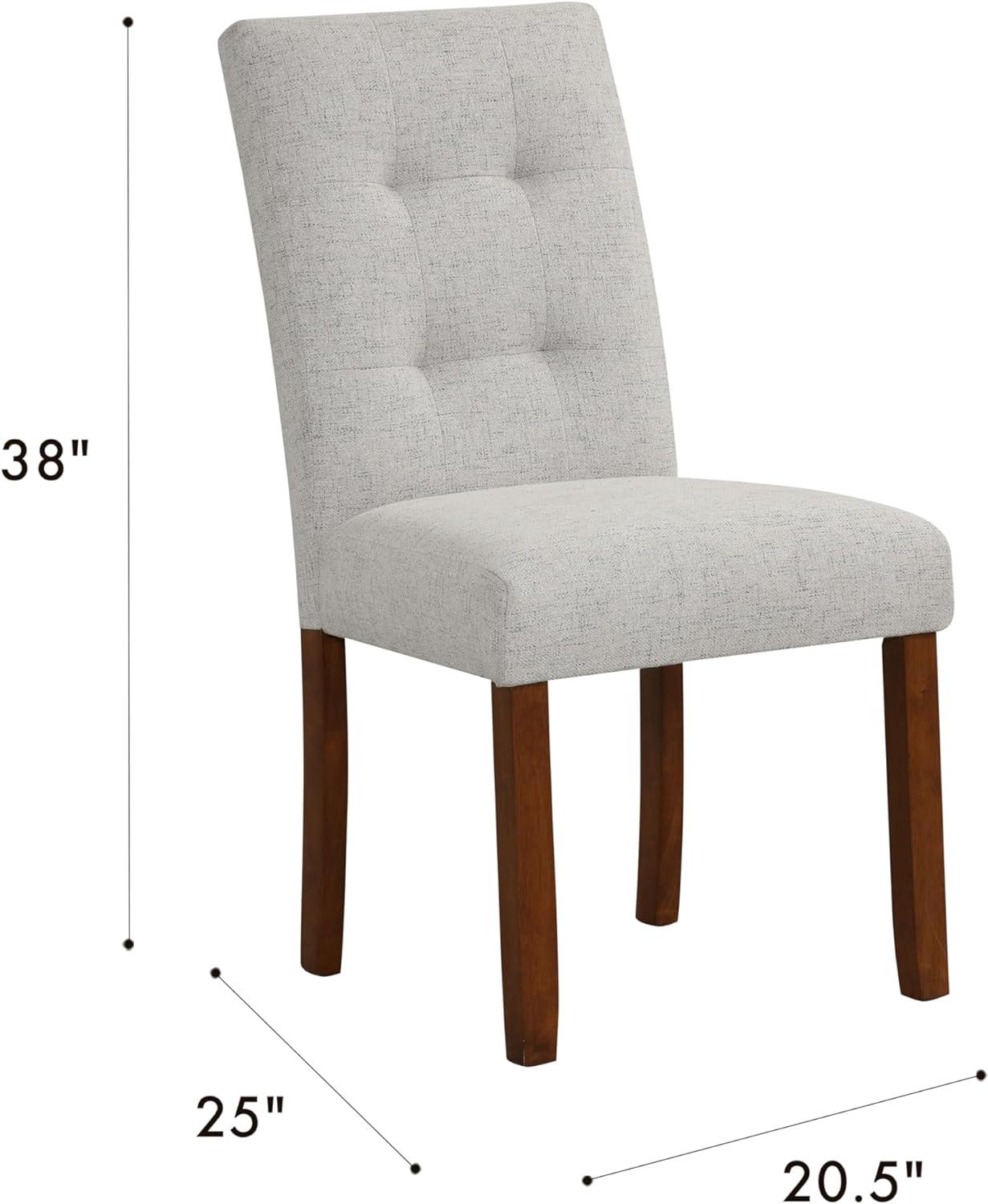 HomePop Set of 2 Tufted Back Dining Chairs Plywood Frame, Capacity