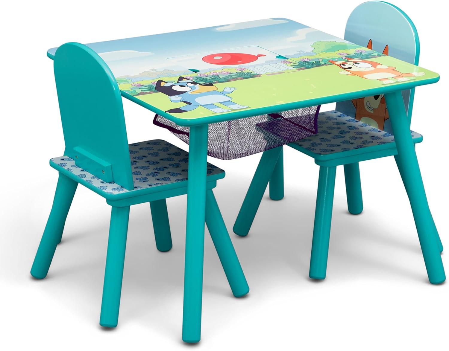 Delta Children Bluey Kids Table And Chair Set With Storage (2 Chairs Included) Delta Children - Greenguard Gold Certified