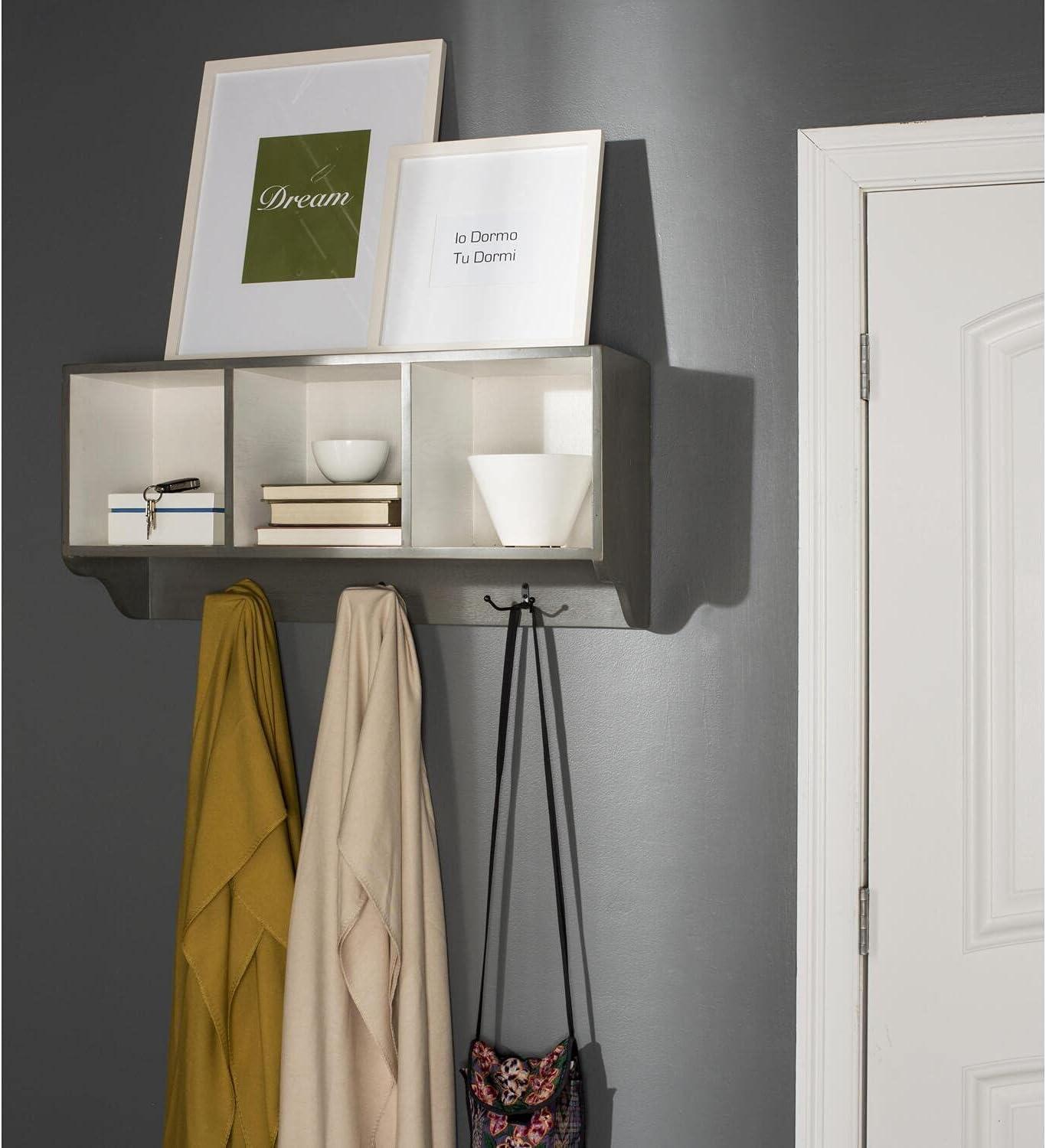 Alice Wall Shelf With Storage Compartments - Oak - Safavieh