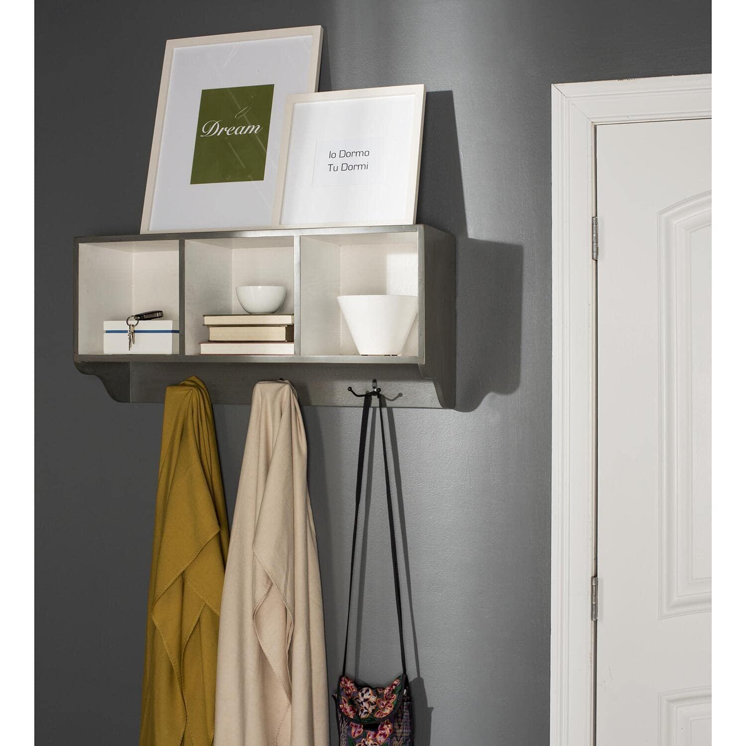 Alice Wall Shelf With Storage Compartments - Oak - Safavieh