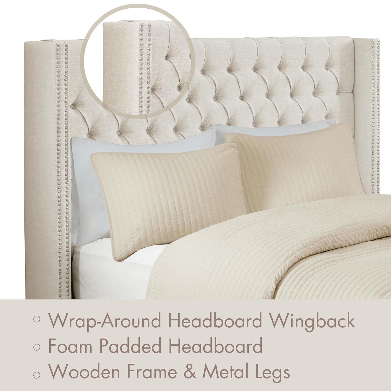 Amelia Upholstery Headboard Cream King