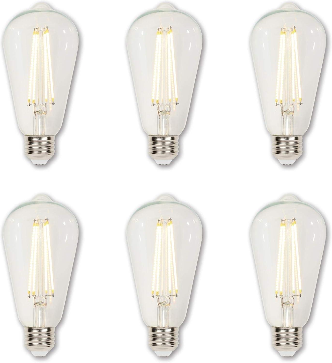 Clear 60 Watt Equivalent Dimmable LED Filament Bulb 6-Pack