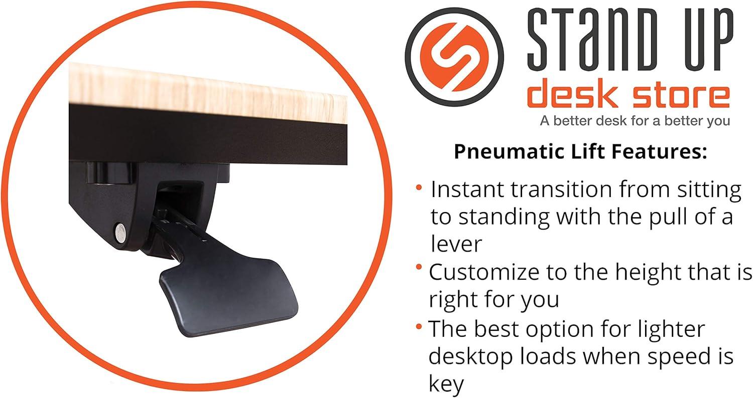 Stand Up Desk Store Pneumatic Adjustable Height Rolling Mobile Laptop Standing Desk Cart