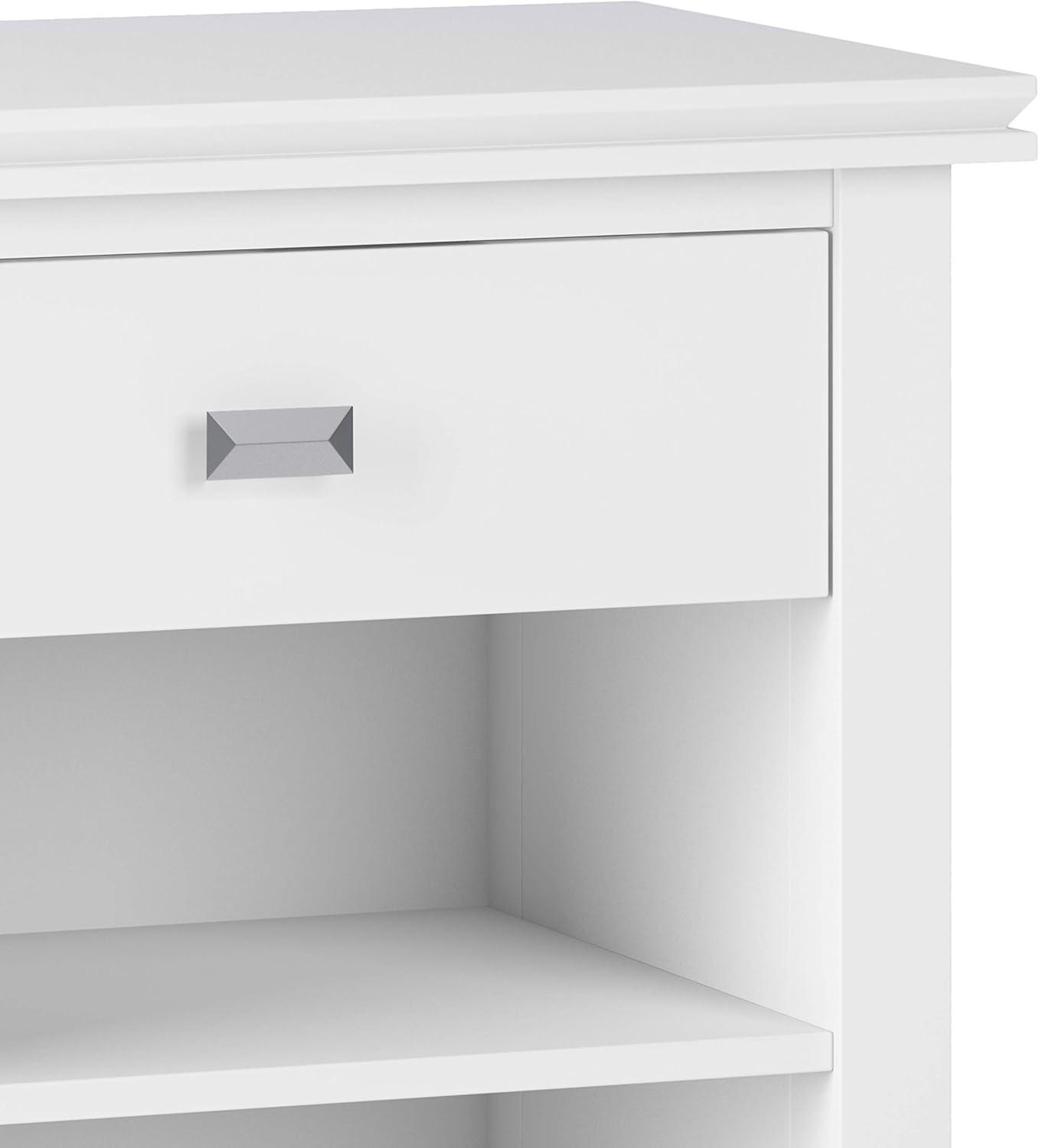 Simpli Home Artisan 24"W Solid Wood Nightstand with Drawer and Shelves