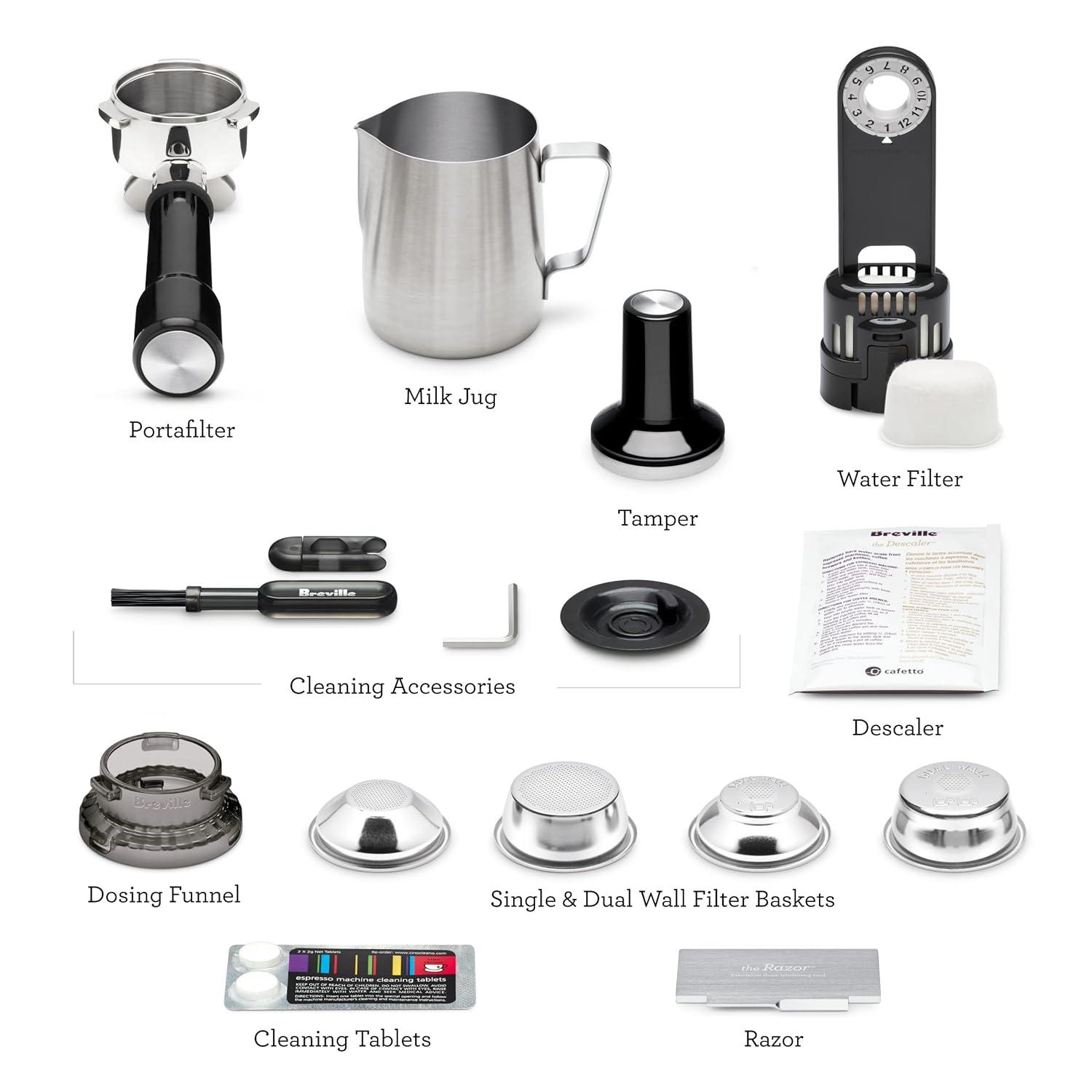 Breville BES870BSXL The Barista Express Coffee Machine (Black Sesame)