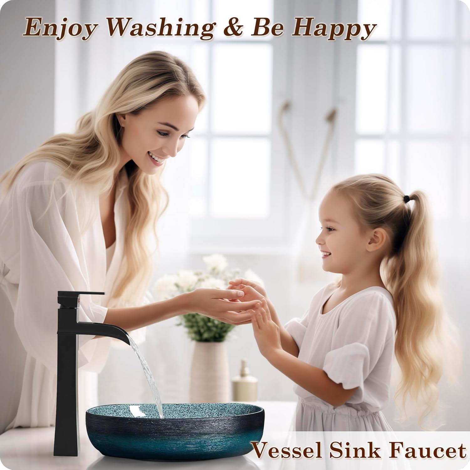 Vessel Sink Faucet Single-handle Bathroom Faucet with Drain Assembly