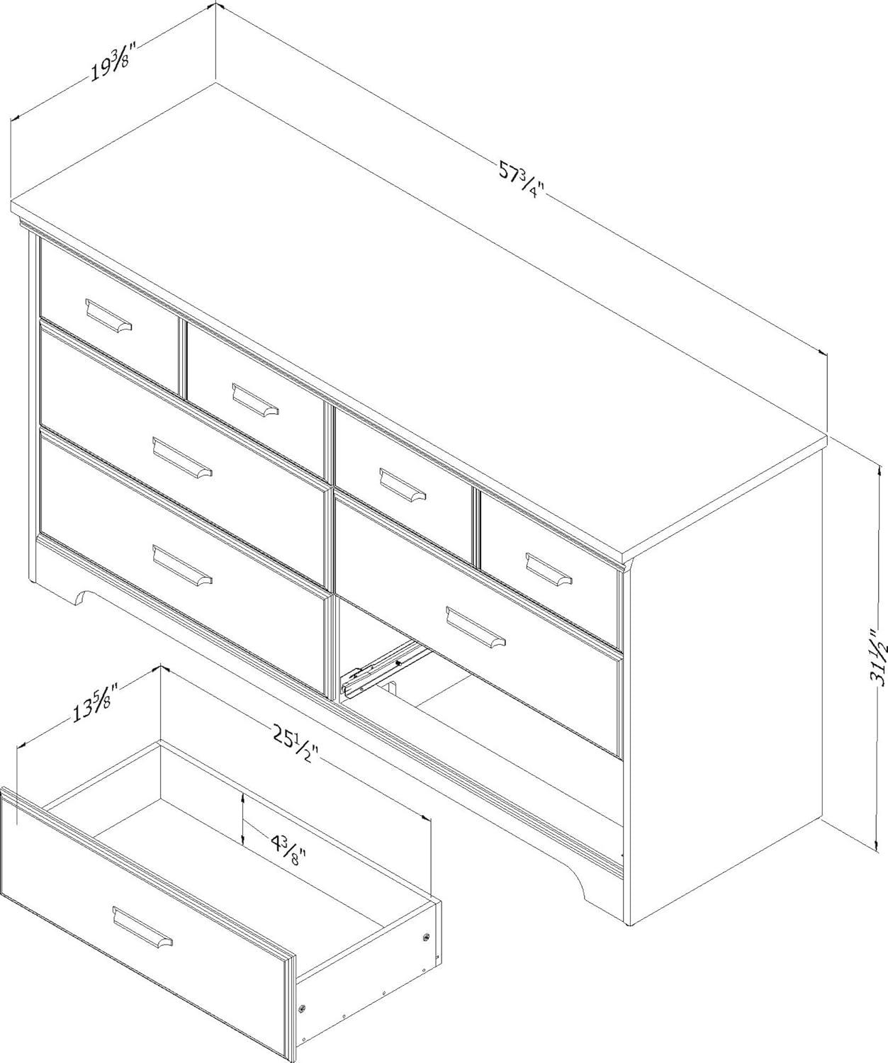 South Shore Versa 6-Drawer Dresser