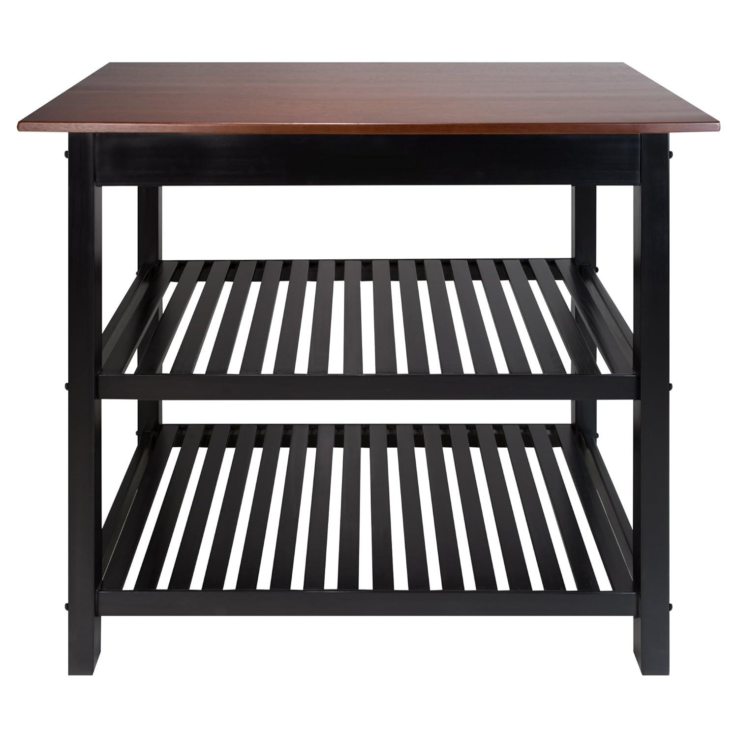 Casual Home Kitchen Island with Solid Wood