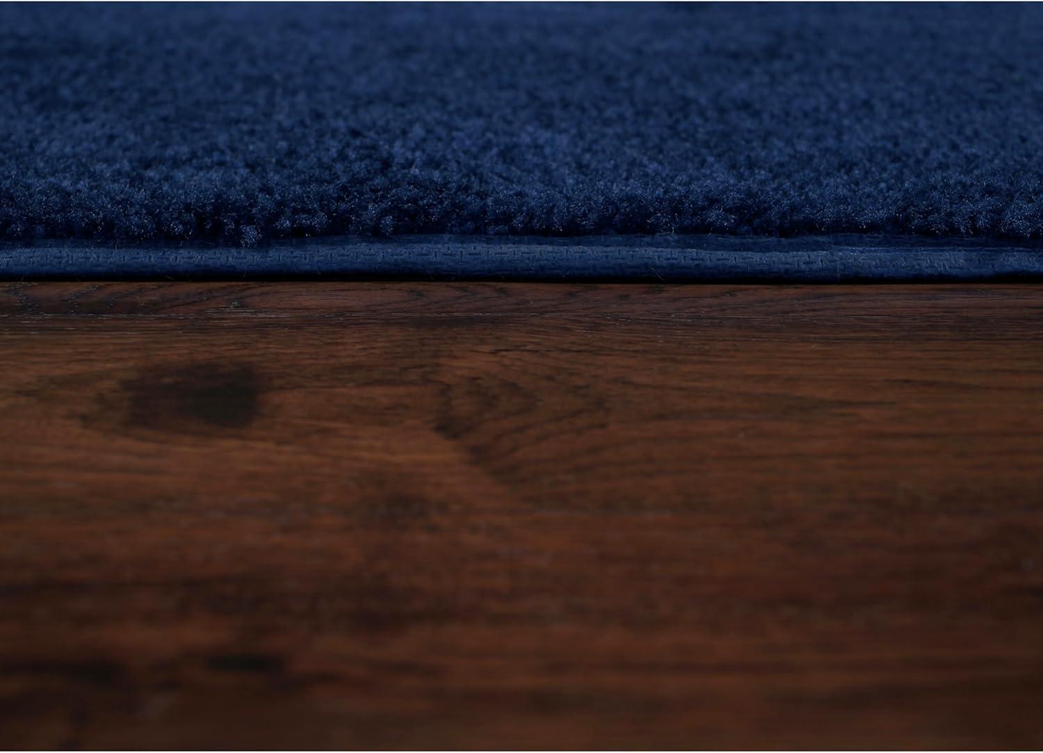 2pc Traditional Nylon Washable Bathroom Rug Set Navy - Garland Rug: Machine Made, Latex Backing, Tufted Bath Mats Set