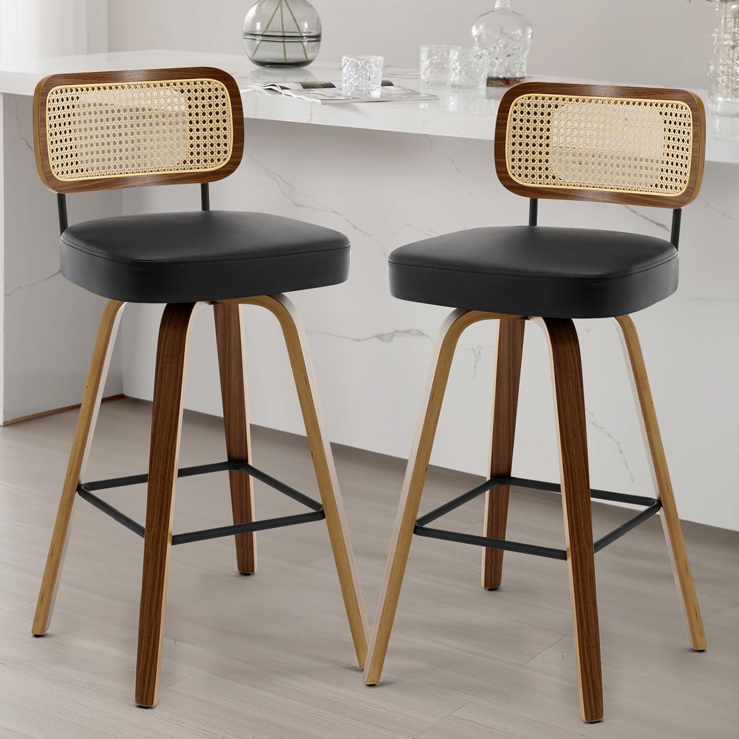 Lucania Swivel Upholstered Counter & Bar Stool