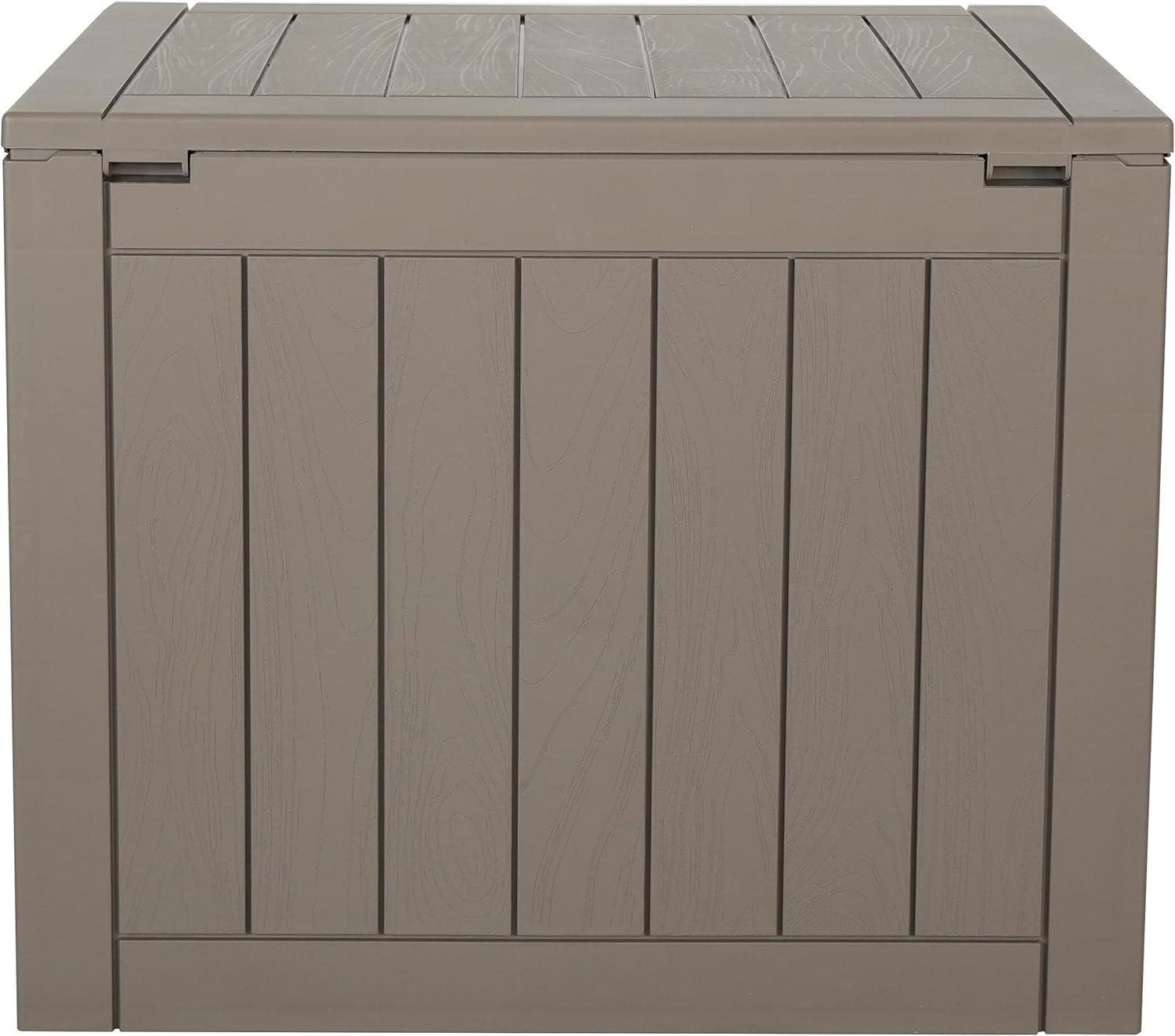 Taupe Lockable Resin Deck Storage Box, 22" x 17" x 20.8"