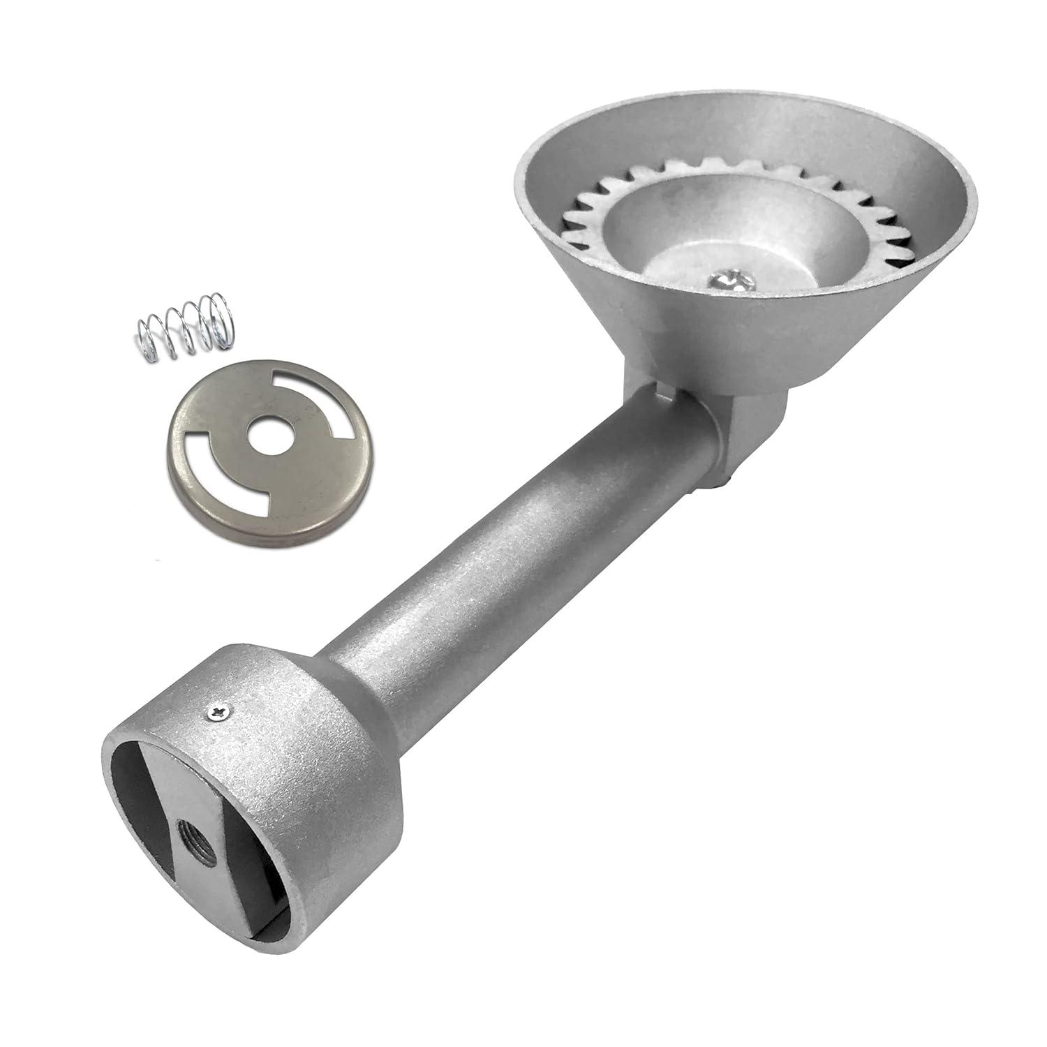 Bayou Classic 1135 10-qt Stainless Fish Cooker Includes 10-qt Fry Pot w/ Lid and Basket 5in Fry Thermometer 4-in Cast Aluminum Burner 5-psi Regulator w/ 36-in Stainless Braided Hose