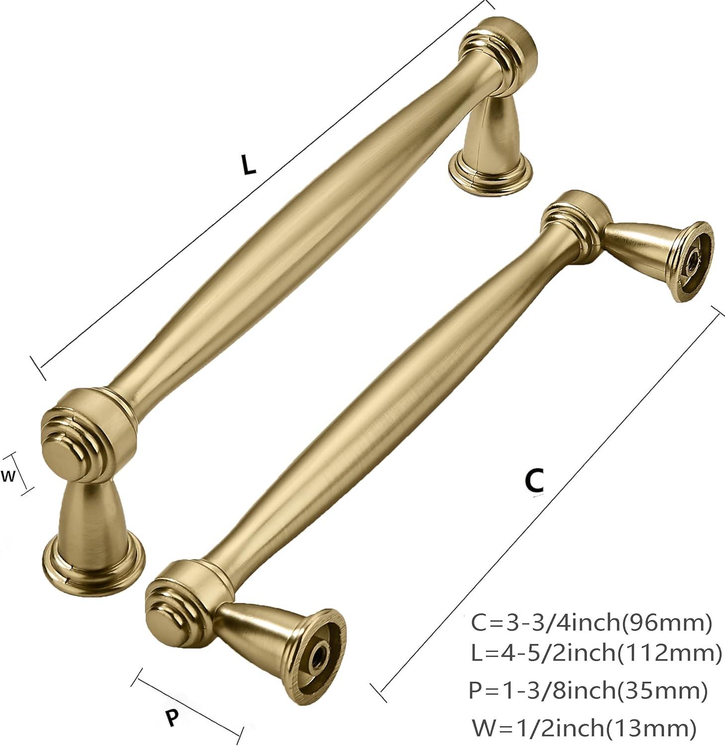 Champagne Bronze 3.75'' Bar Pulls with Mounting Hardware Set