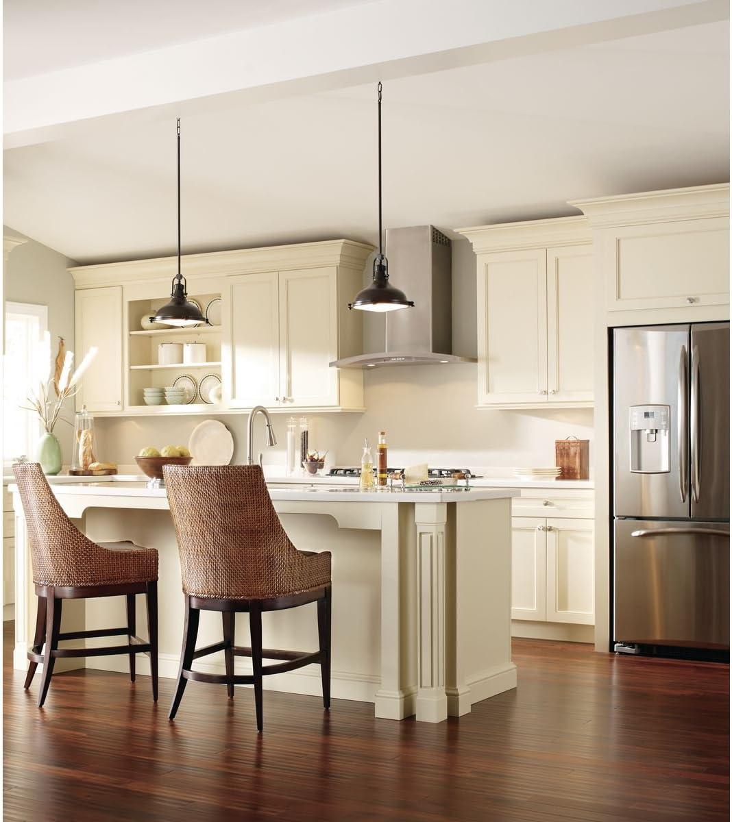 Progress Lighting, Fresnel, 1-Light Pendant, Oil Rubbed Bronze, Prismatic Glass Shade
