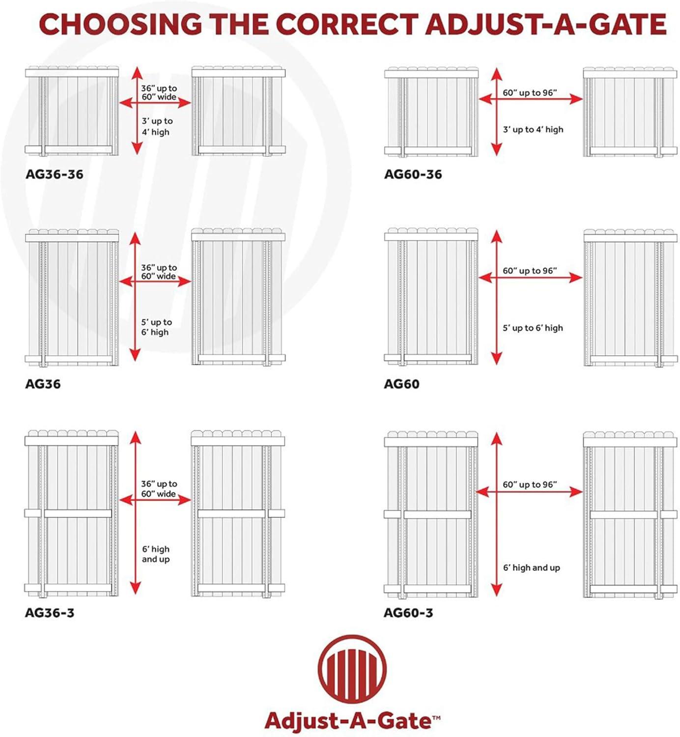 Adjust-A-Gate Black Steel Frame Adjustable Gate Kit