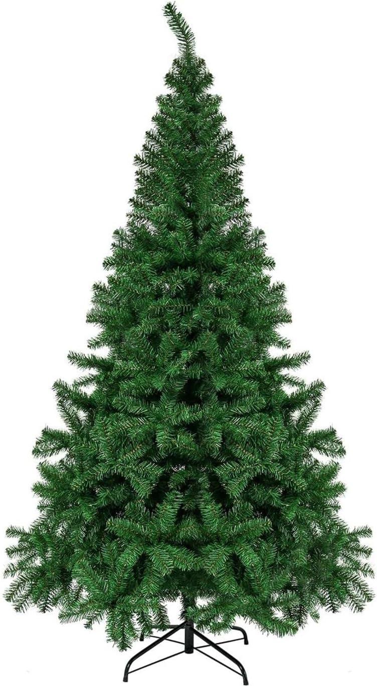 6-Foot White PVC Christmas Tree with Multicolor LED Lights