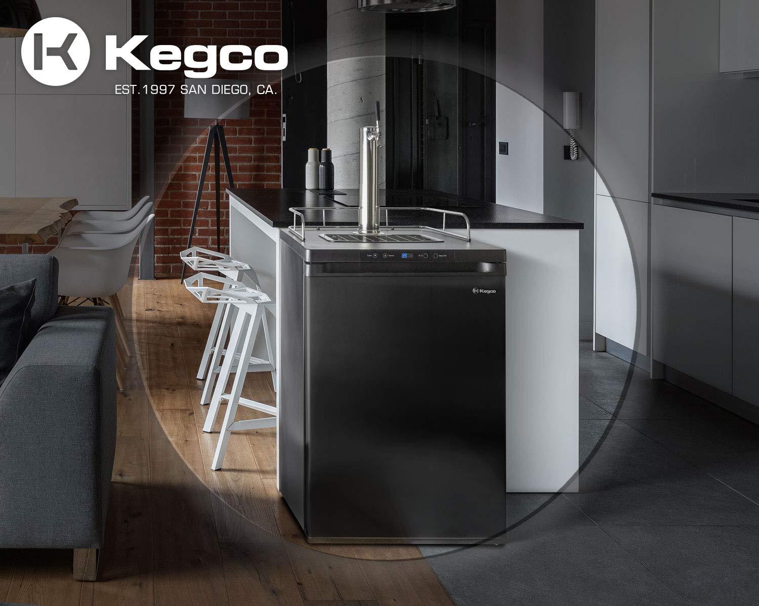 Kegco Kegco 5.6 Cubic Feet Triple Tap Freestanding Kegerator with Adjustable Temperature