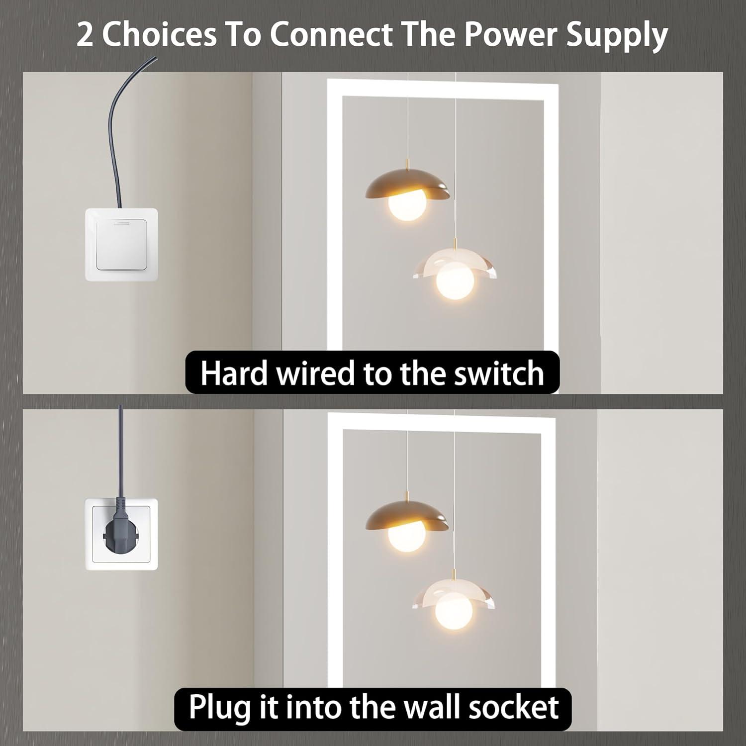 Ebern Designs Christhilde Medicine Cabinet with LED Mirror for Bathroom, Defog, Stepless Dimming, 3 Color Change, 2 Outlets, 2USB & Reviews | Wayfair