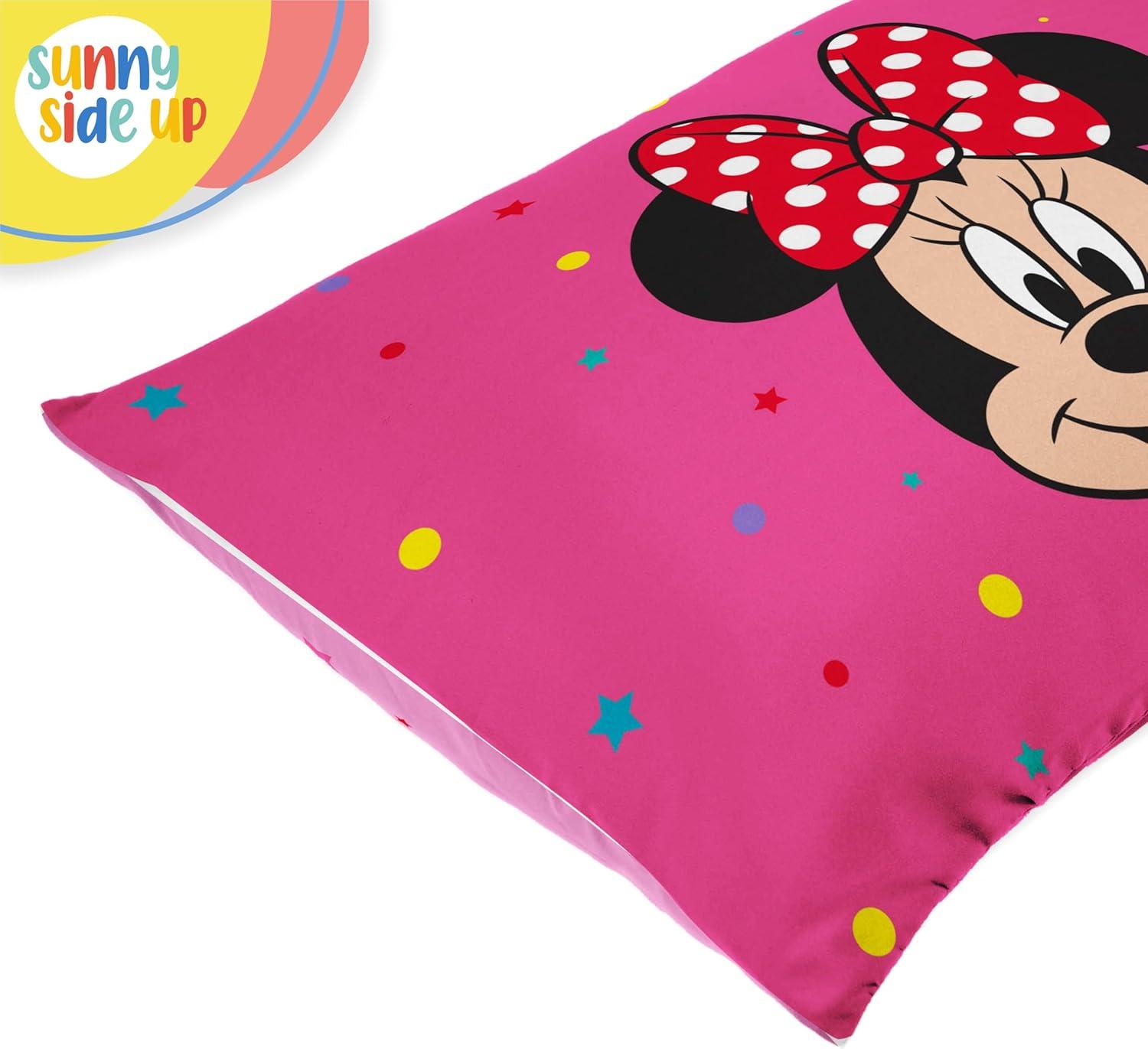 Kids Pink Minnie Mouse Reversible Microfiber Pillowcases Set