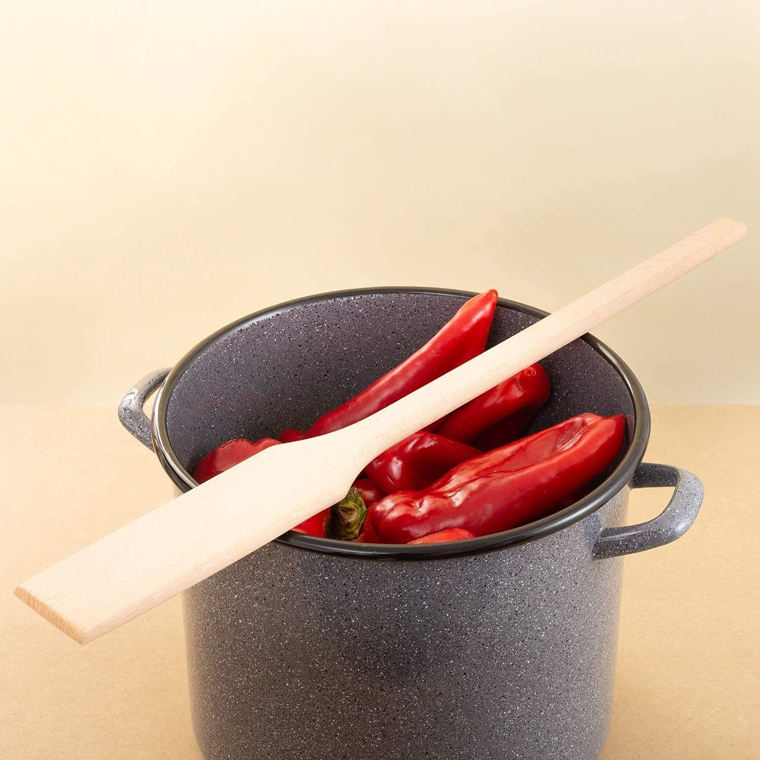 Extra Long Beech Wood Cooking Paddle for Large Pots