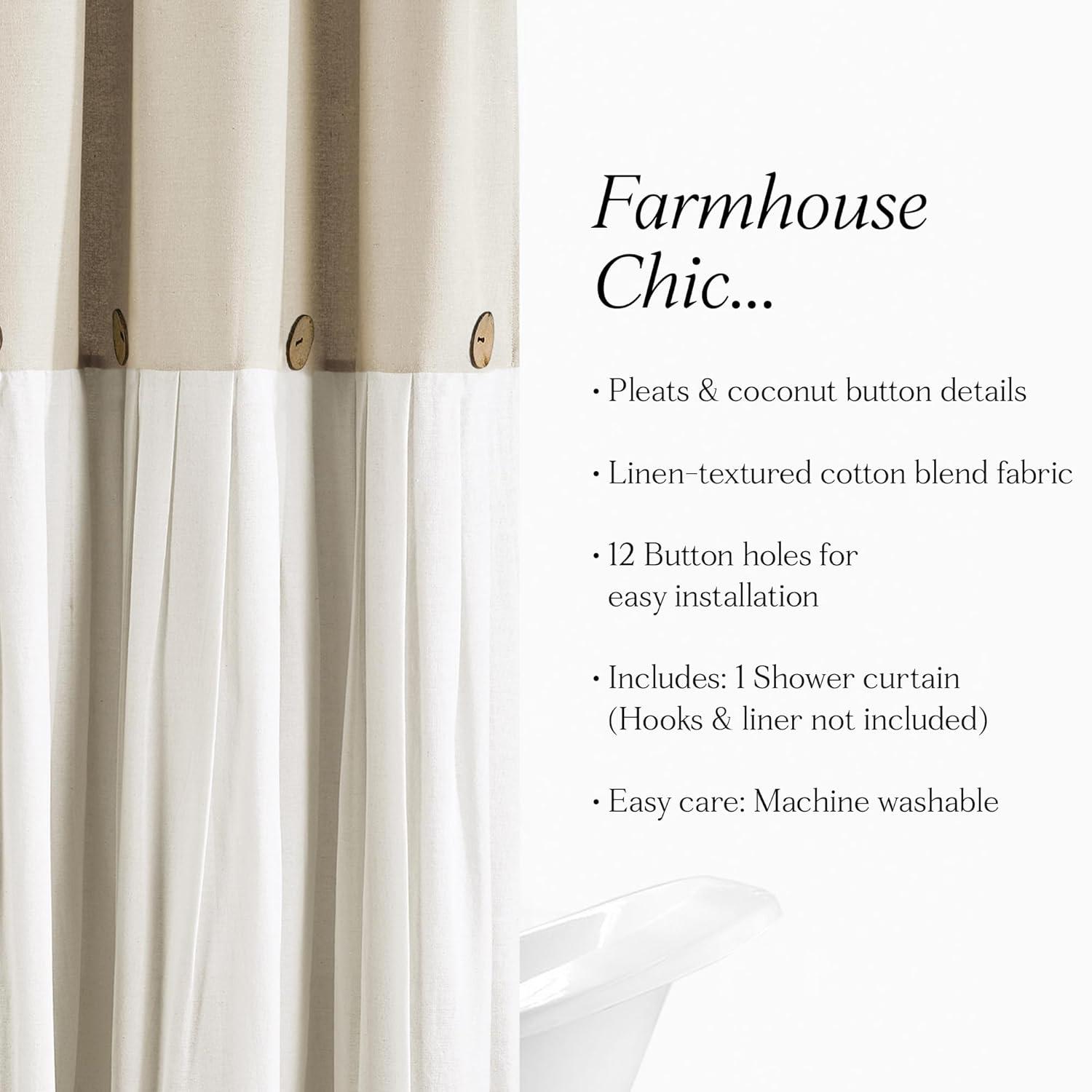 Lush Decor Beckham Shower Curtain