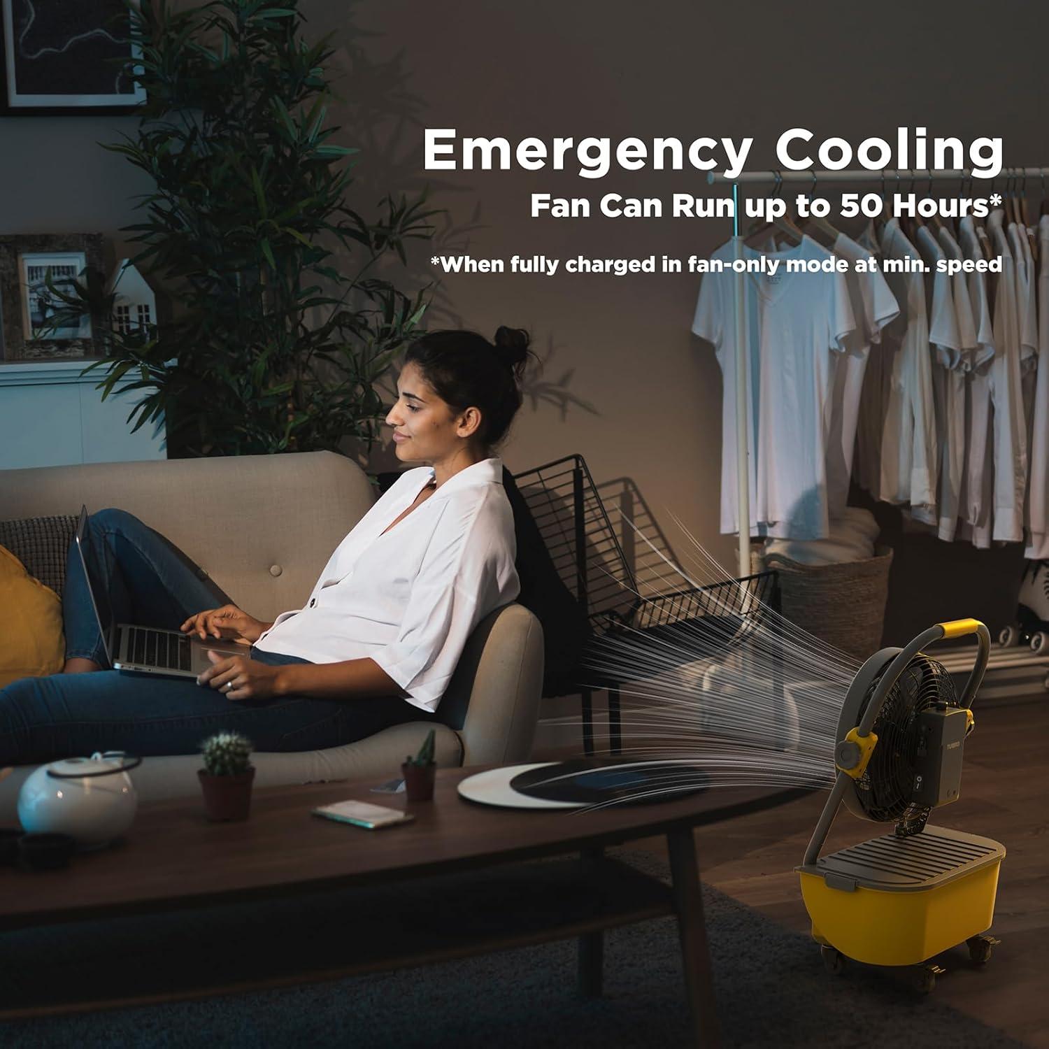 Turbro Cordless Misting Fan 19" 3 Speed 120° Oscillation Portable Electric Household Type