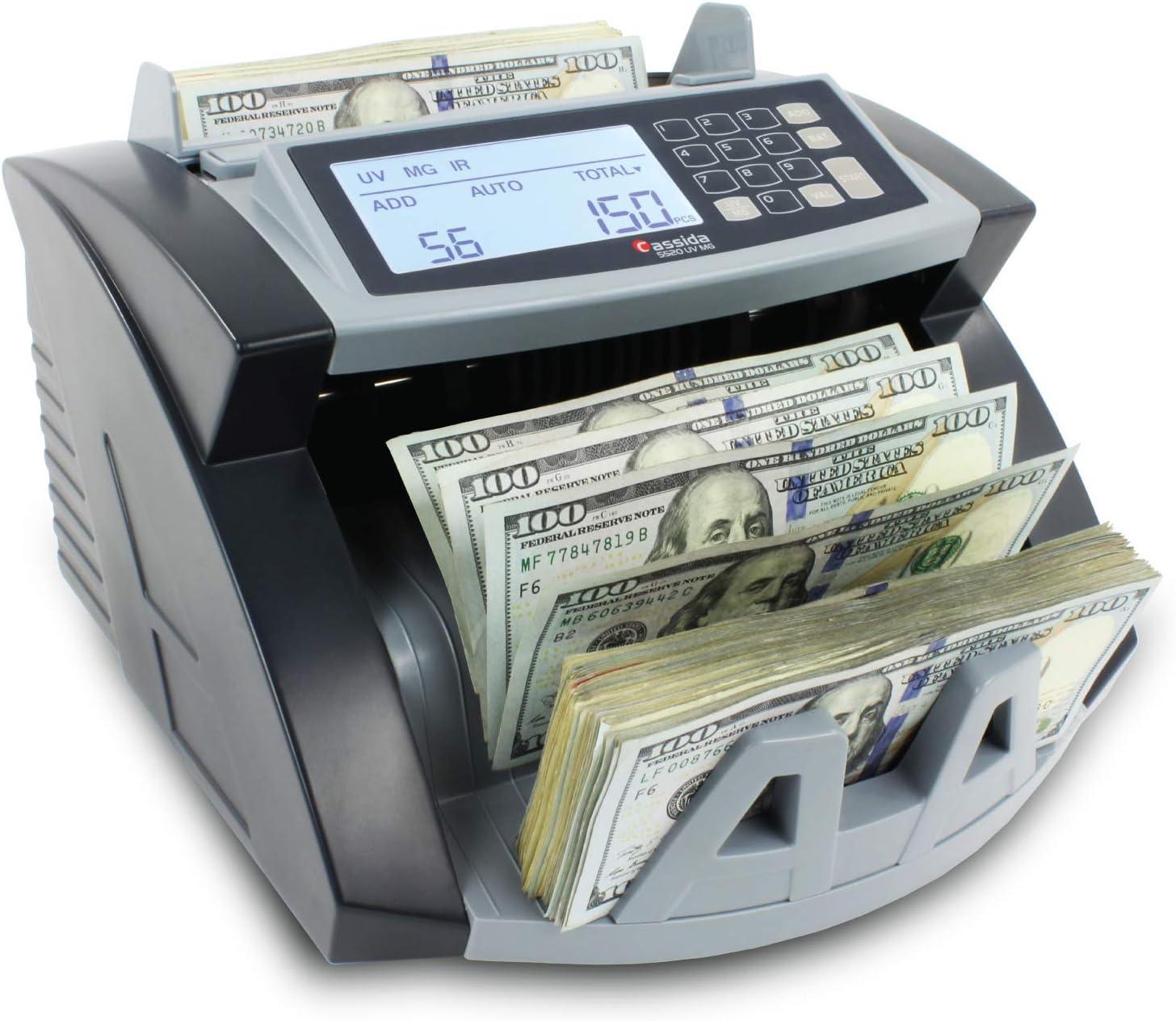 Cassida 5520 UV/MG Gray Banknote Counter with LCD Display