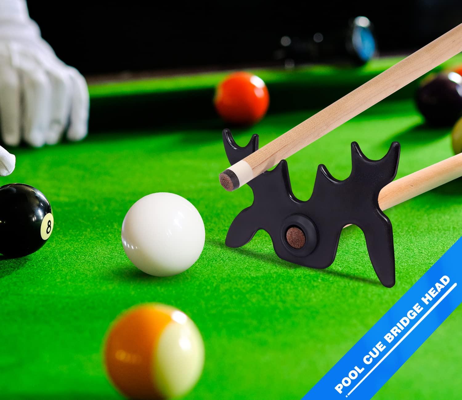 GSE Plastic Slip-On Billiard Cue Bridge Head – Moosehead Design, Universal Fit, Pool Billiard Accessories (2-Pack)