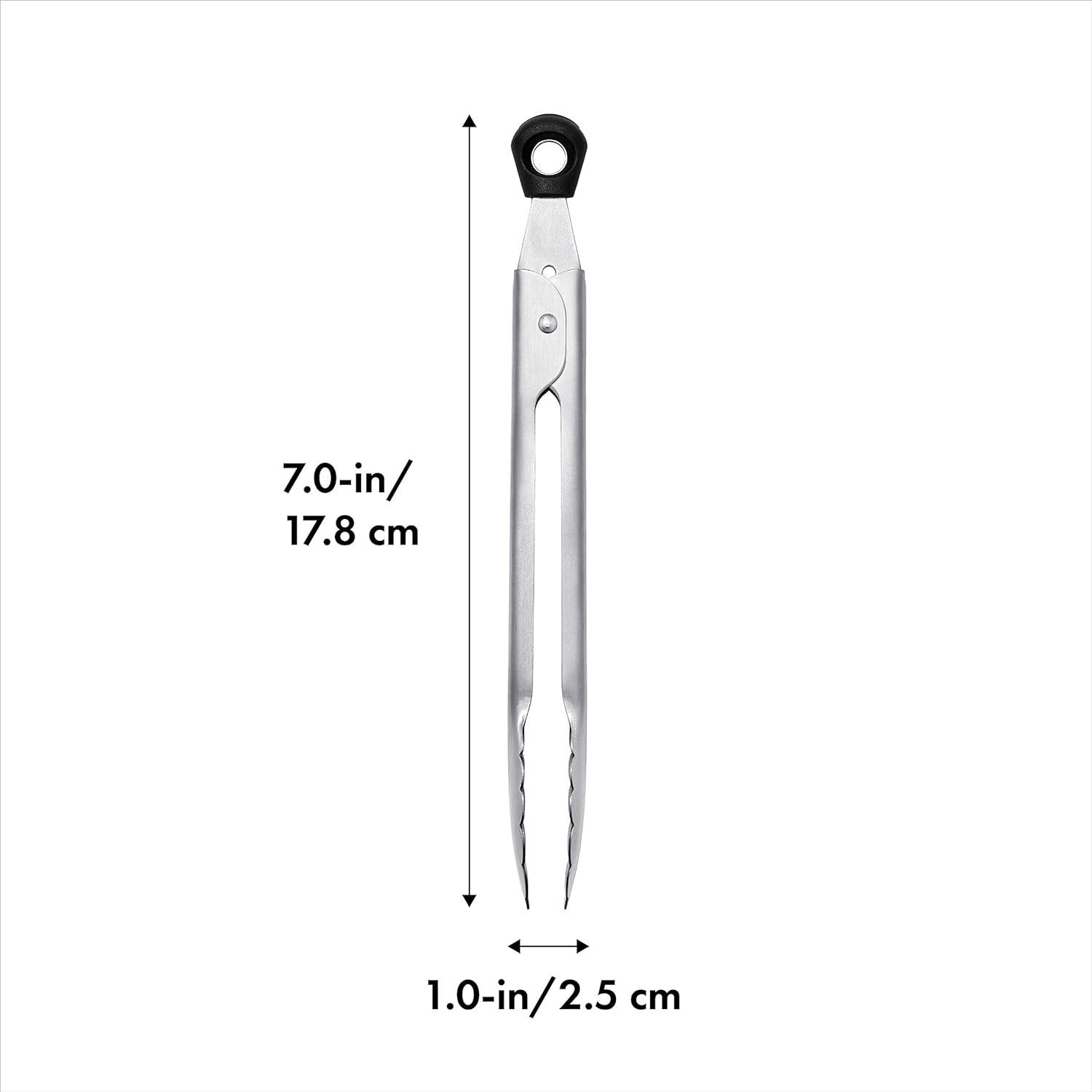 Compact Stainless Steel Mini Serving Tongs