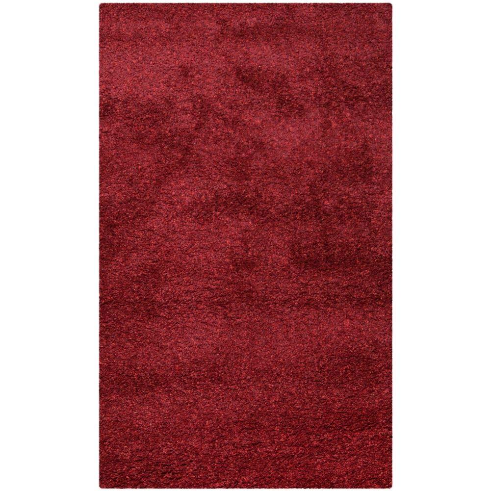 California Shag SG151 Power Loomed Indoor Accent Rug - Maroon - 2'3"x5' - Safavieh