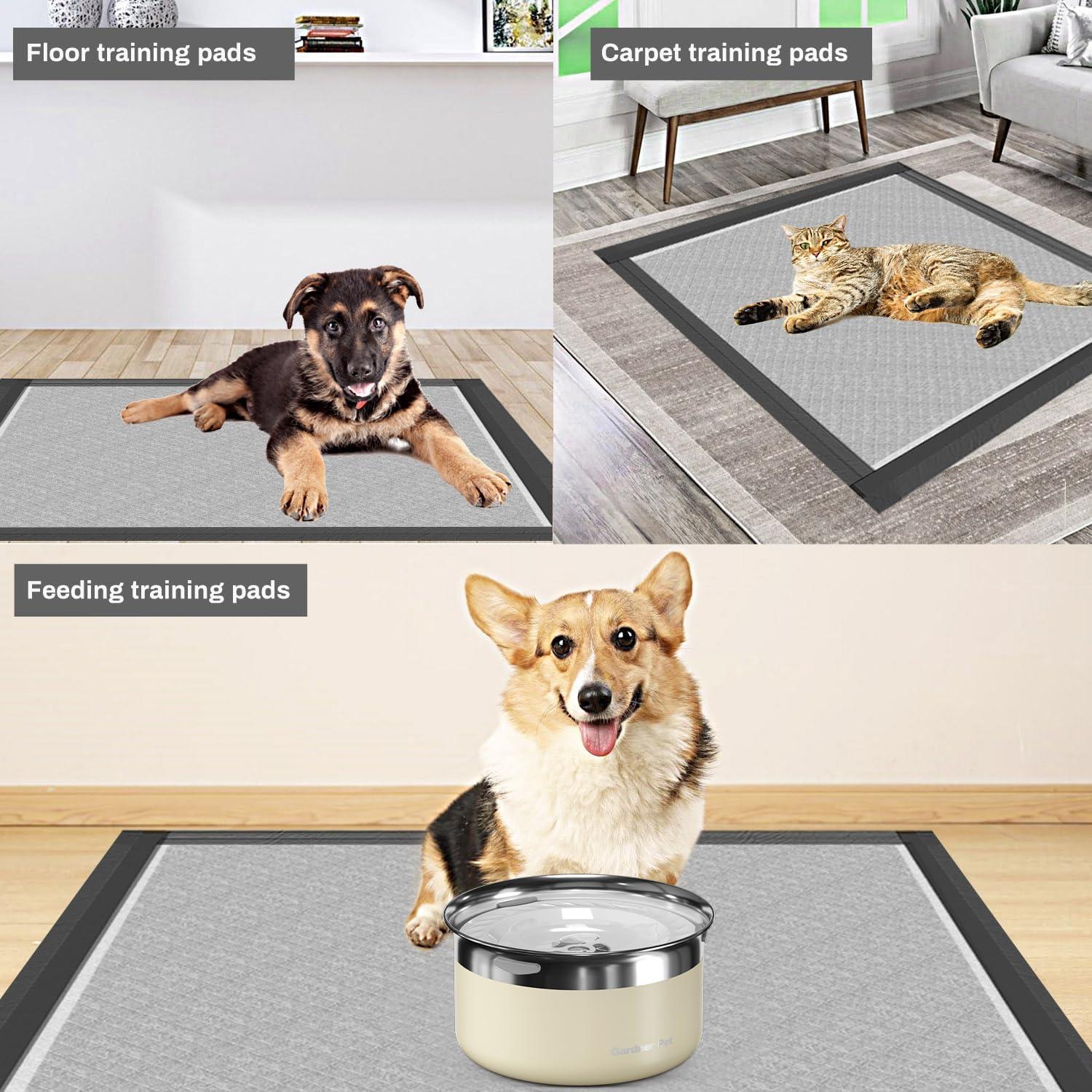 Gardner Pet Pee Pads for Dogs - 28 x 34 inchs - 100 Count - Activated carbon - Leak-Proof & Odor-Control - Full Edge Wrapping Pad