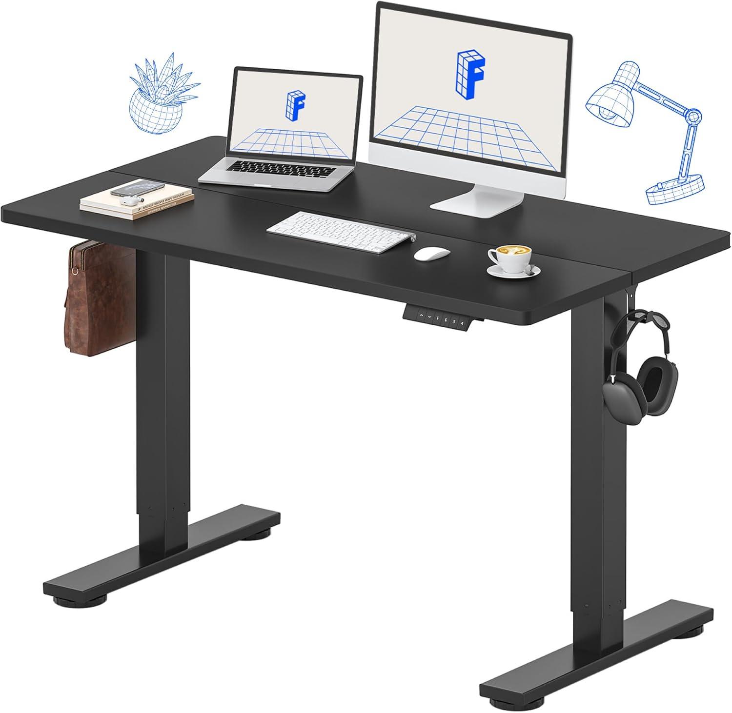 FLEXISPOT Standing Desk Adjustable Height with Whole Piece Desk Board 43 x 24