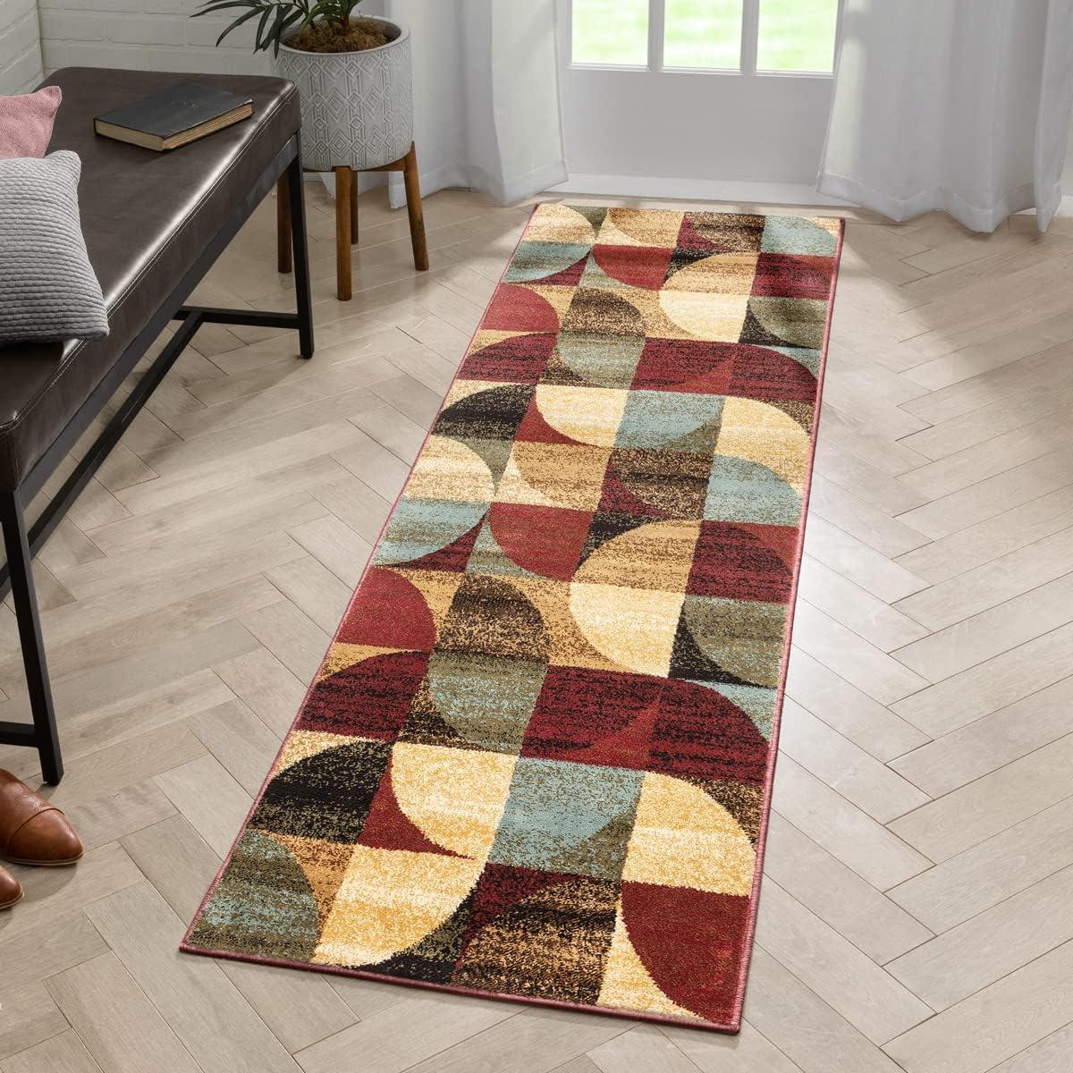 Well Woven Barclay Bowery Art Deco Modern Abstract Geometric Ivory 2'3" x 7'3" Runner Area Rug